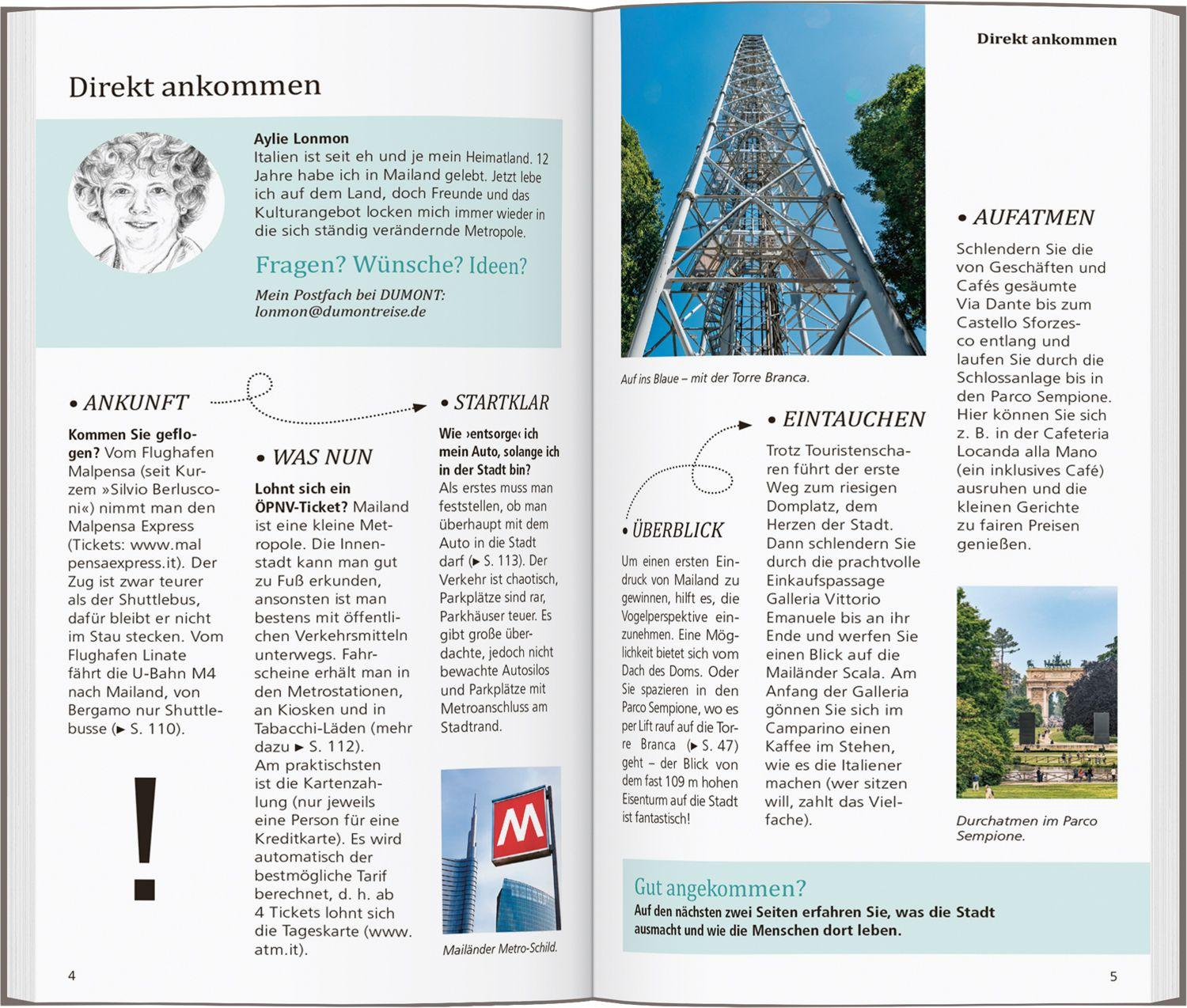 Beispielinhalt (Bild) DUMONT direkt Reiseführer Mailand