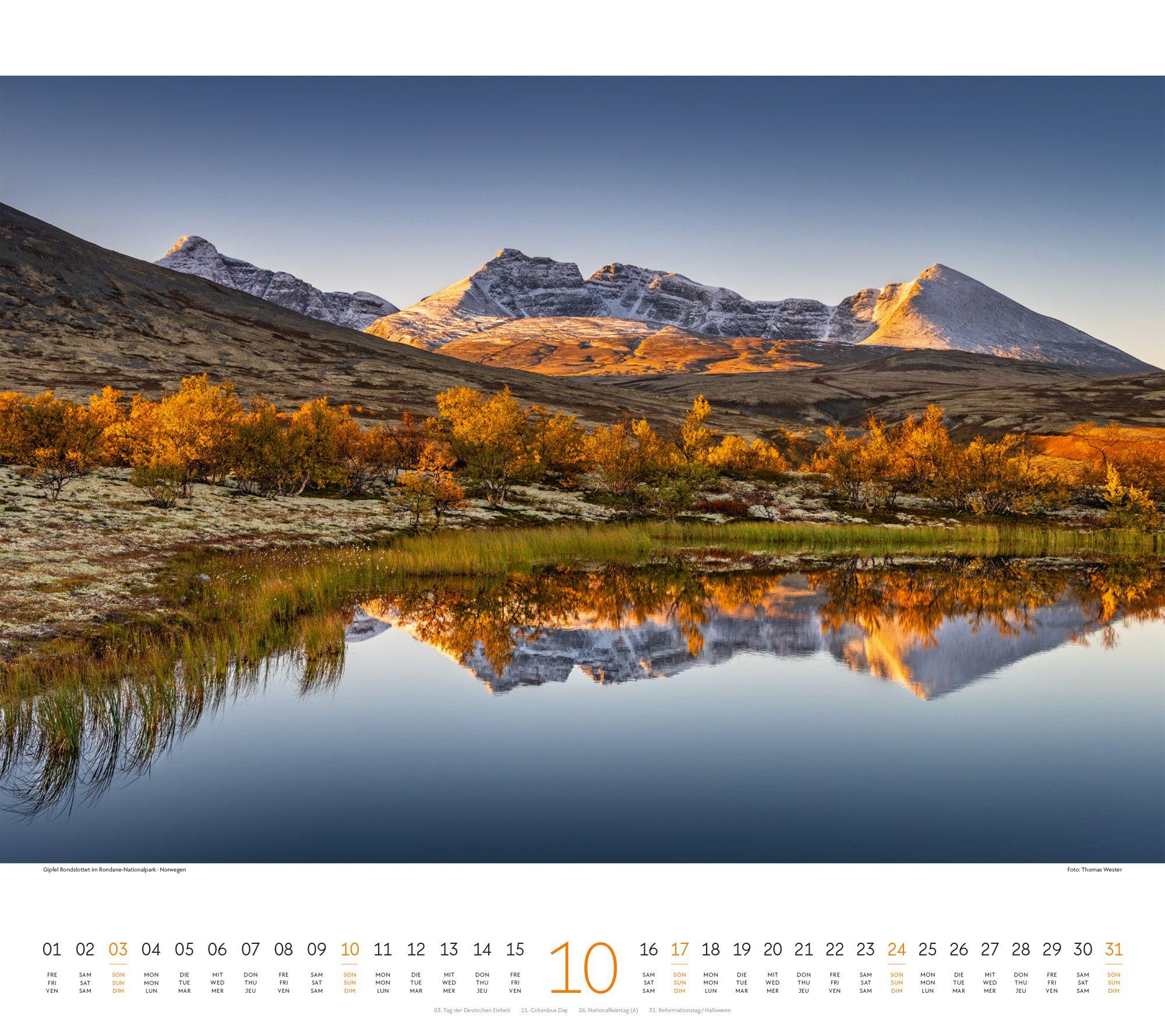 Beispielinhalt (Bild) Phantastische Landschaften Kalender 2027