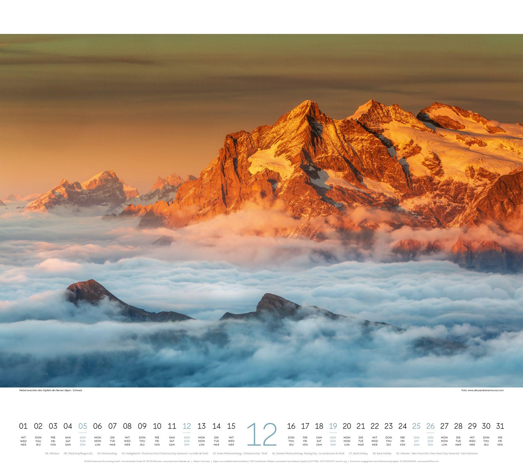 Beispielinhalt (Bild) Phantastische Landschaften Kalender 2027