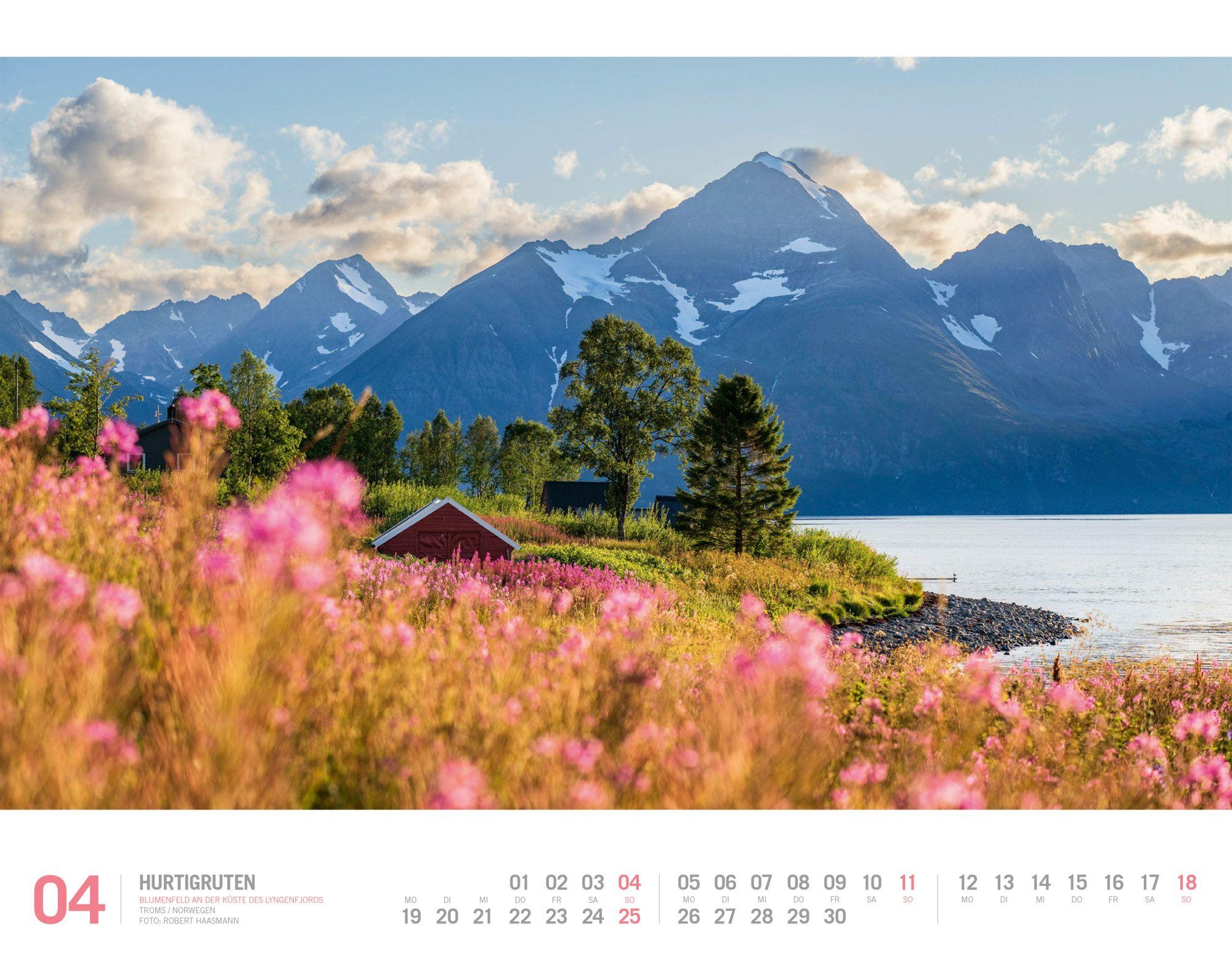 Beispielinhalt (Bild) Hurtigruten Kalender 2027 | Unterwegs zwischen Bergen und Kirkenes