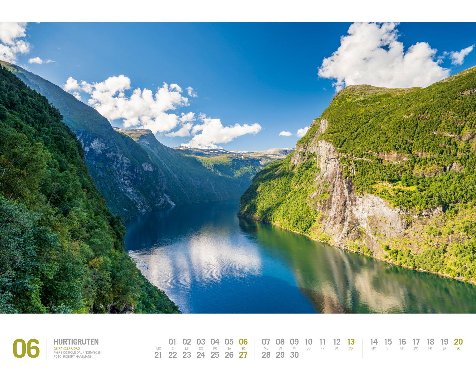 Beispielinhalt (Bild) Hurtigruten Kalender 2027 | Unterwegs zwischen Bergen und Kirkenes