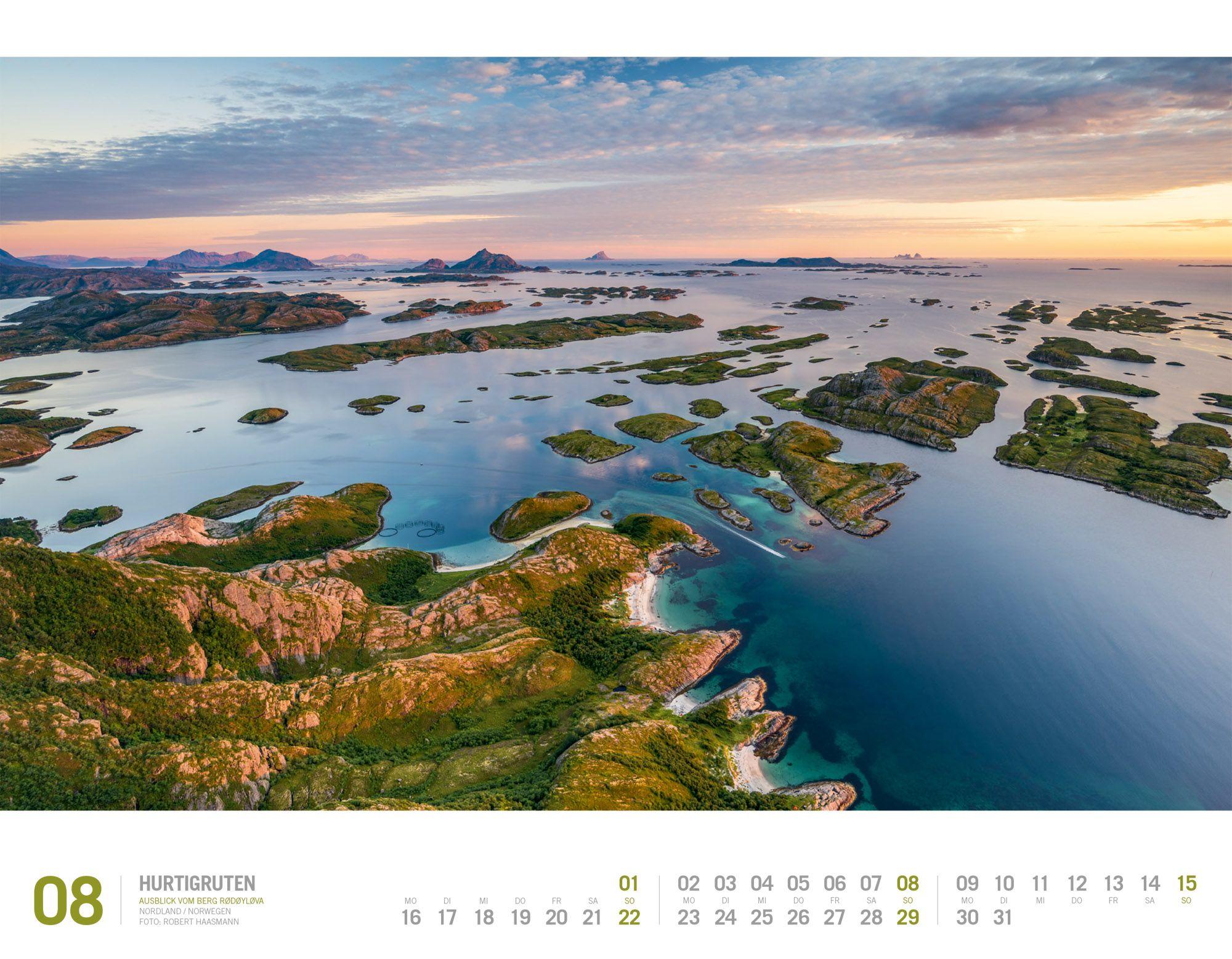 Beispielinhalt (Bild) Hurtigruten Kalender 2027 | Unterwegs zwischen Bergen und Kirkenes