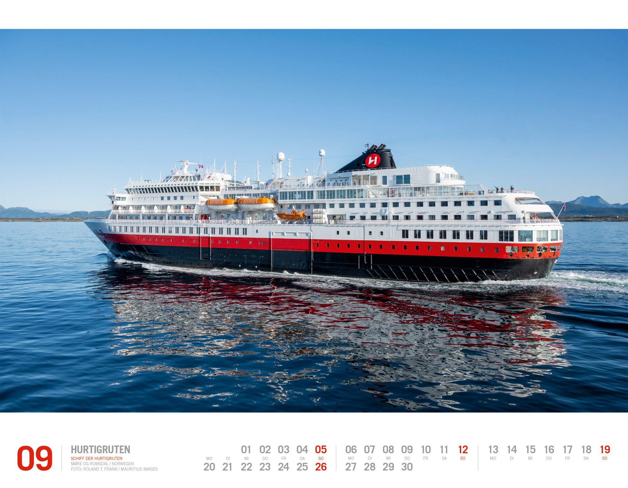 Beispielinhalt (Bild) Hurtigruten Kalender 2027 | Unterwegs zwischen Bergen und Kirkenes