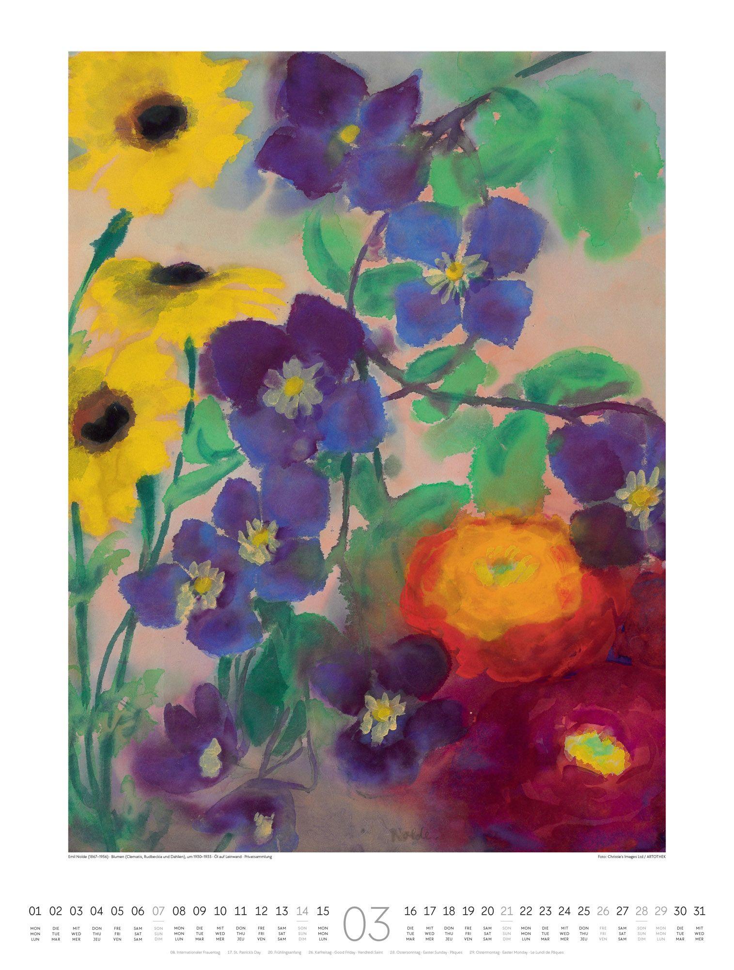Beispielinhalt (Bild) Expressionismus Kalender 2027