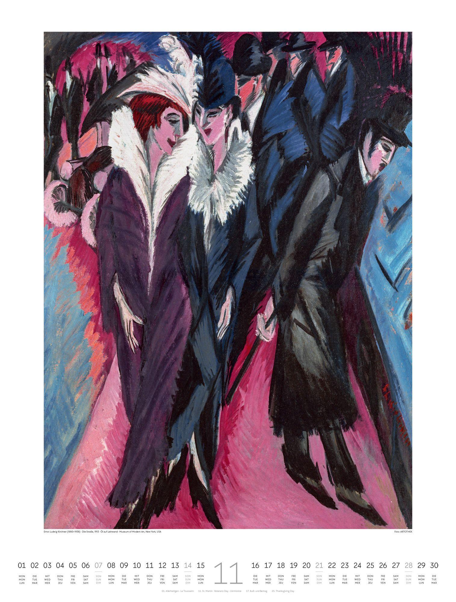 Beispielinhalt (Bild) Expressionismus Kalender 2027