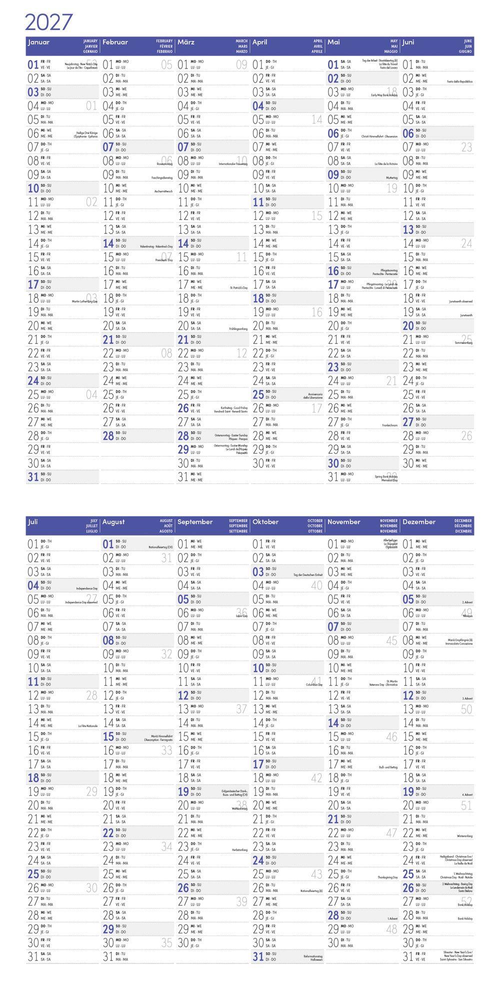 Beispielinhalt (Bild) Eichhörnchen Kalender 2027 - 30x30 - Art12