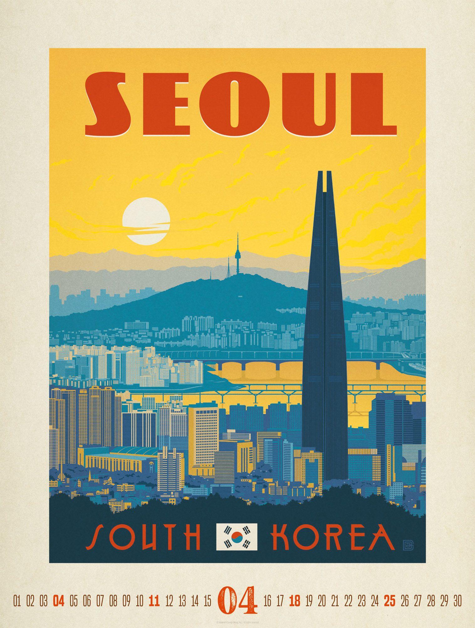 Beispielinhalt (Bild) Travel Time Plakate-Kalender 2027