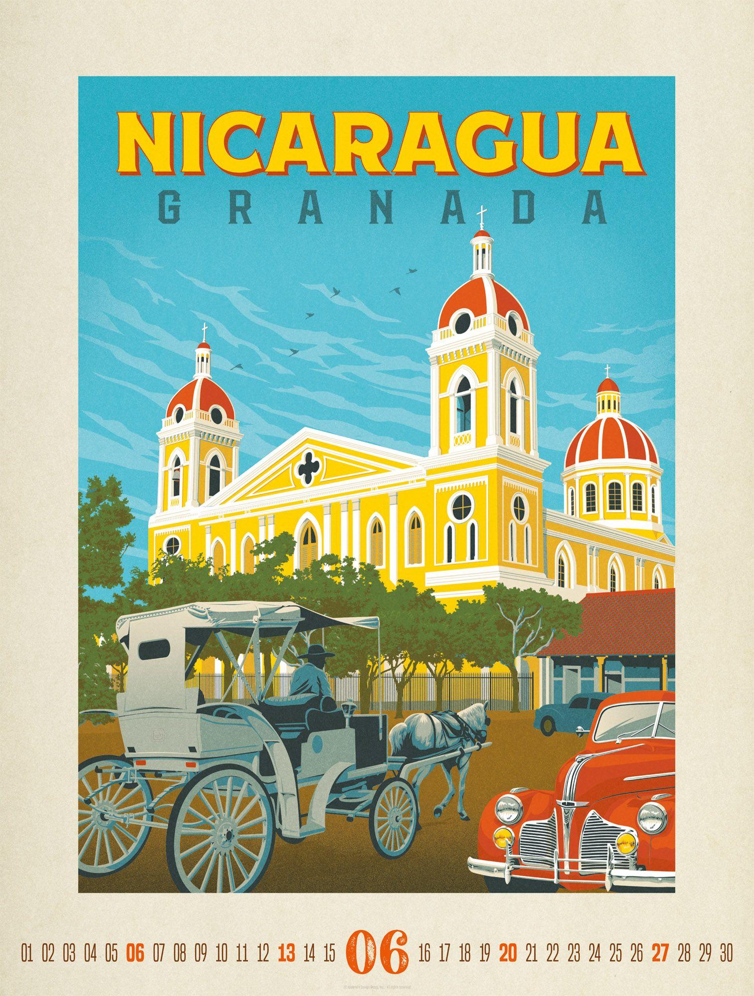 Beispielinhalt (Bild) Travel Time Plakate-Kalender 2027