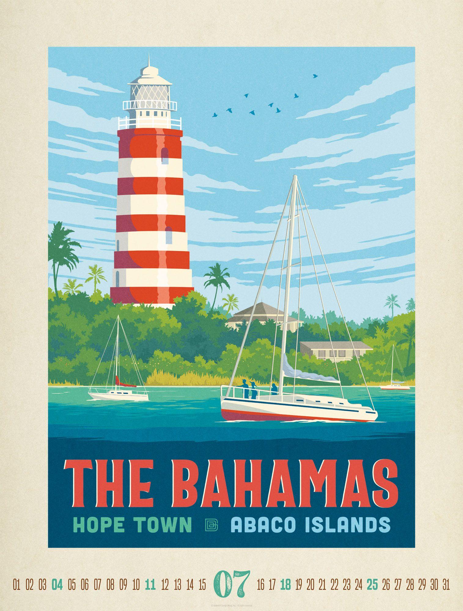 Beispielinhalt (Bild) Travel Time Plakate-Kalender 2027