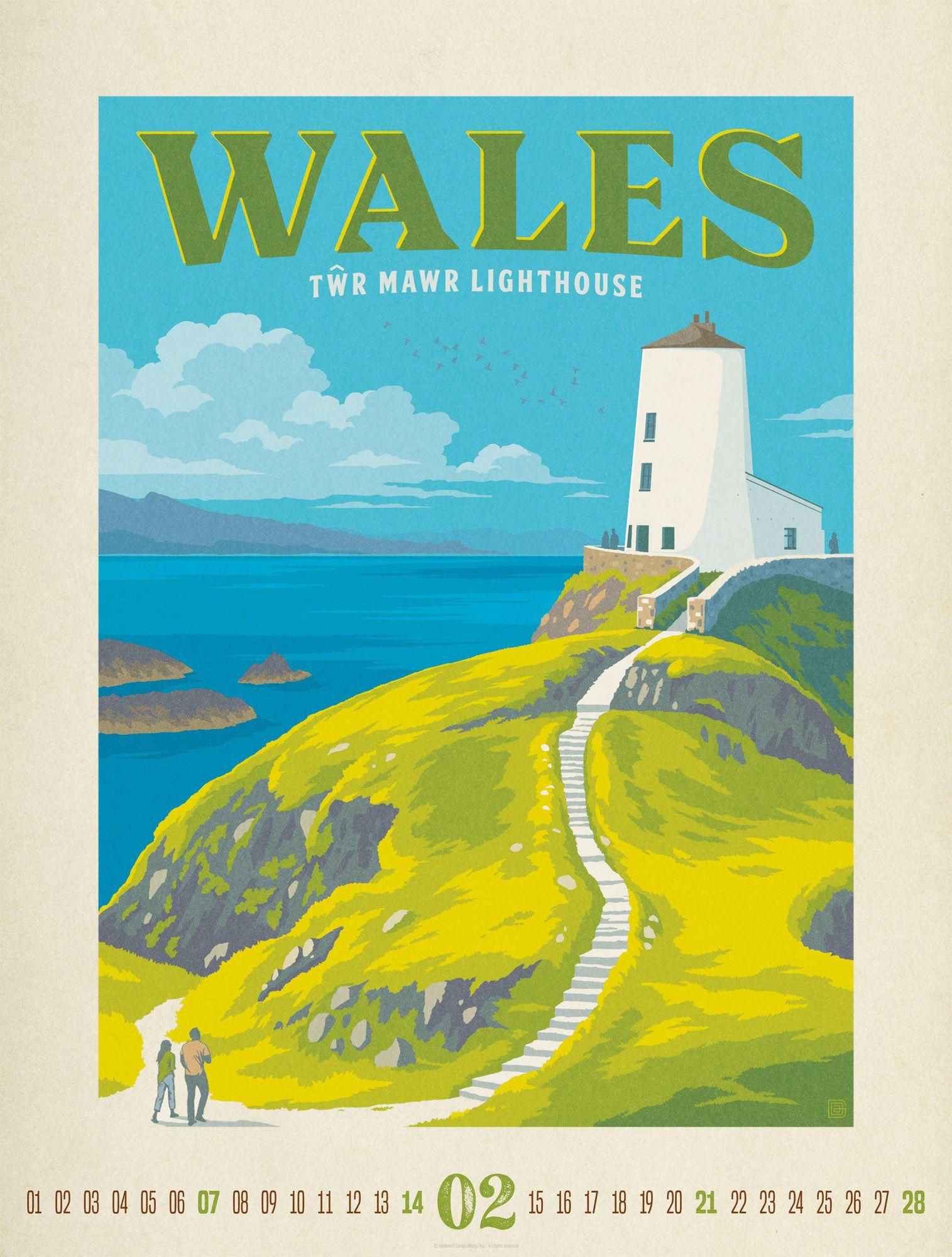 Beispielinhalt (Bild) Travel Time Plakate-Kalender 2027