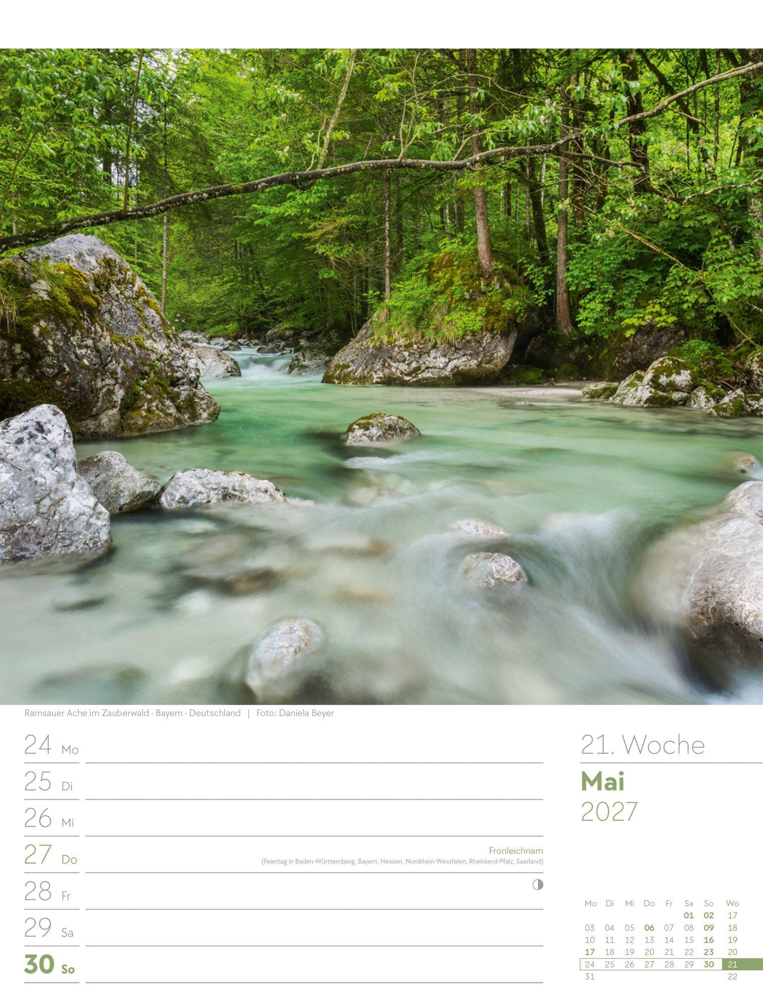 Beispielinhalt (Bild) Unser Wald Wochenplaner Kalender 2027