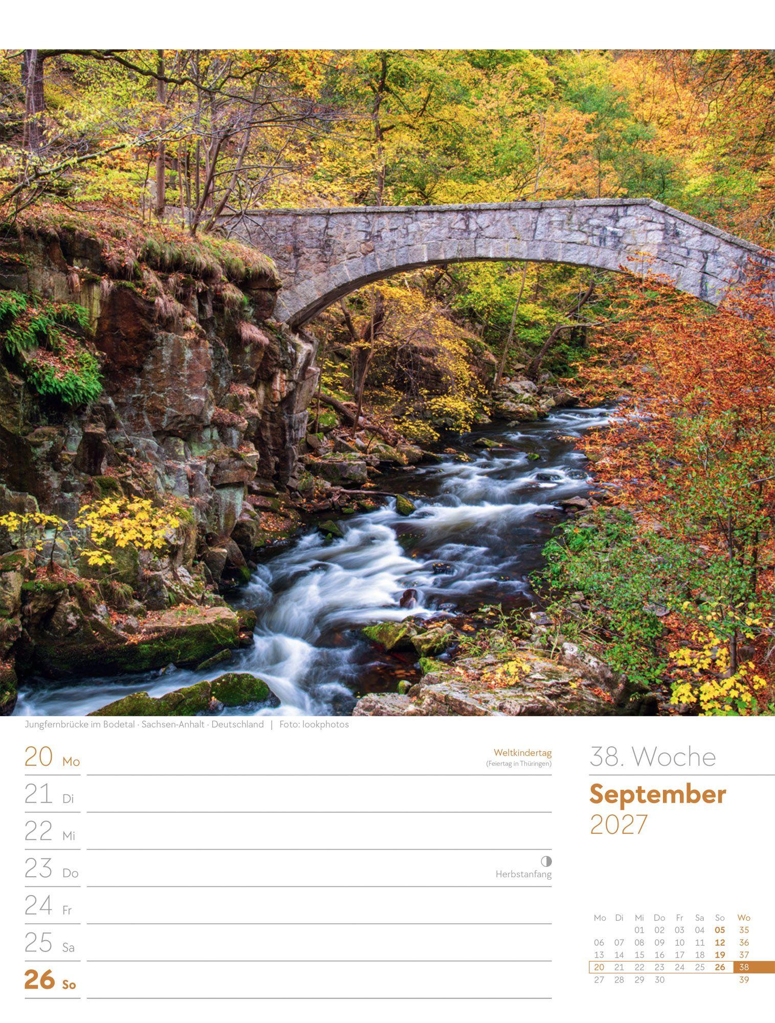 Beispielinhalt (Bild) Unser Wald Wochenplaner Kalender 2027