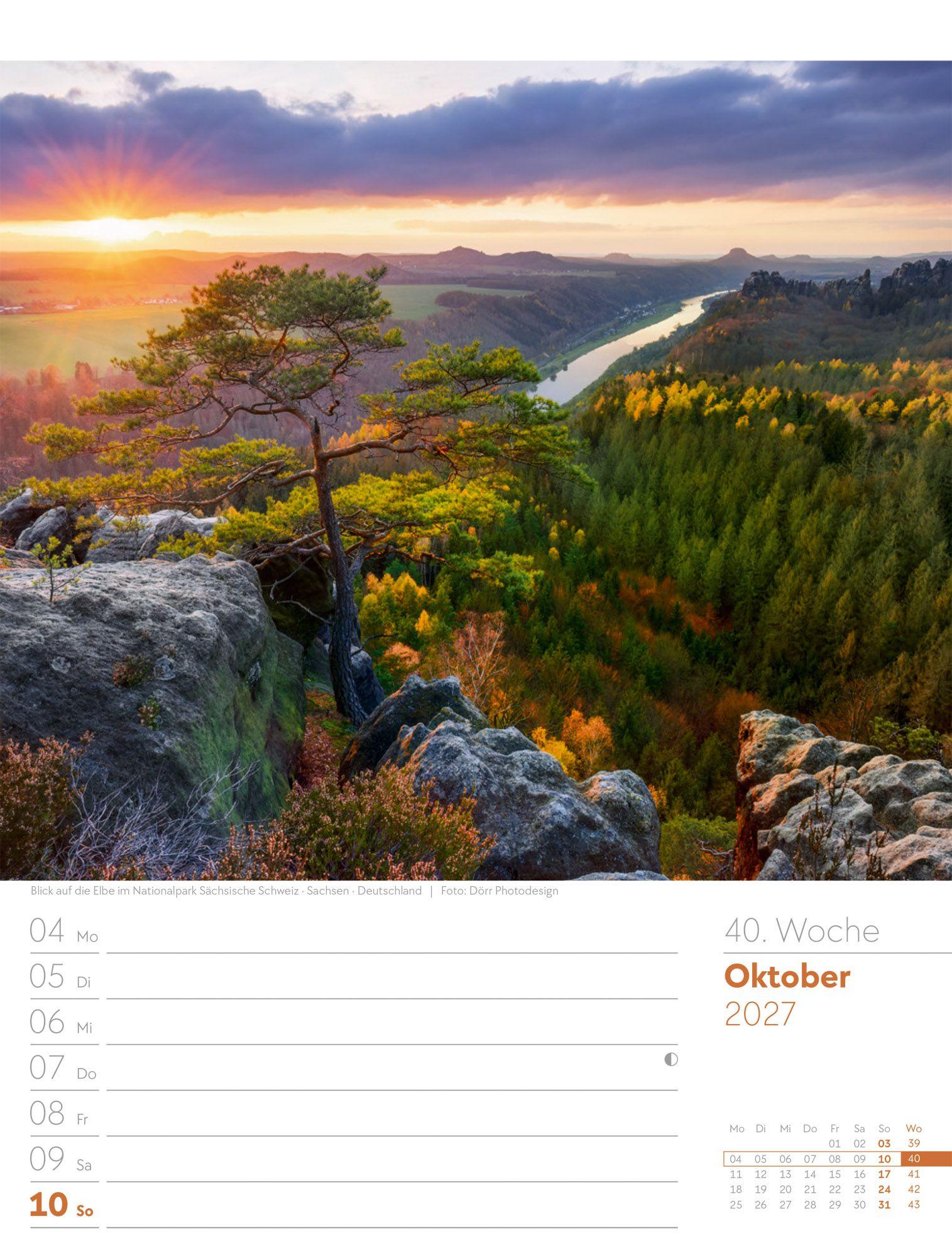 Beispielinhalt (Bild) Unser Wald Wochenplaner Kalender 2027