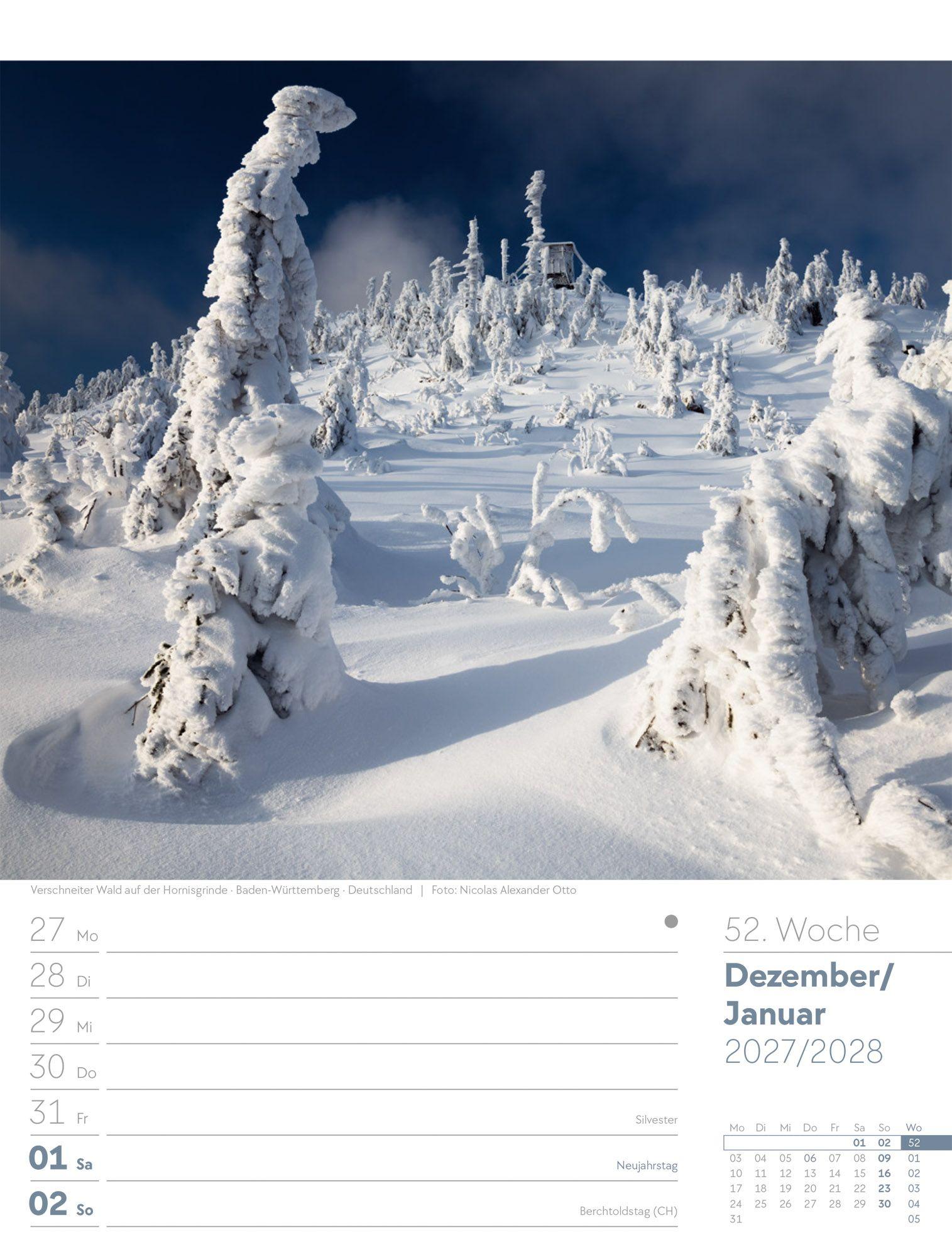 Beispielinhalt (Bild) Unser Wald Wochenplaner Kalender 2027