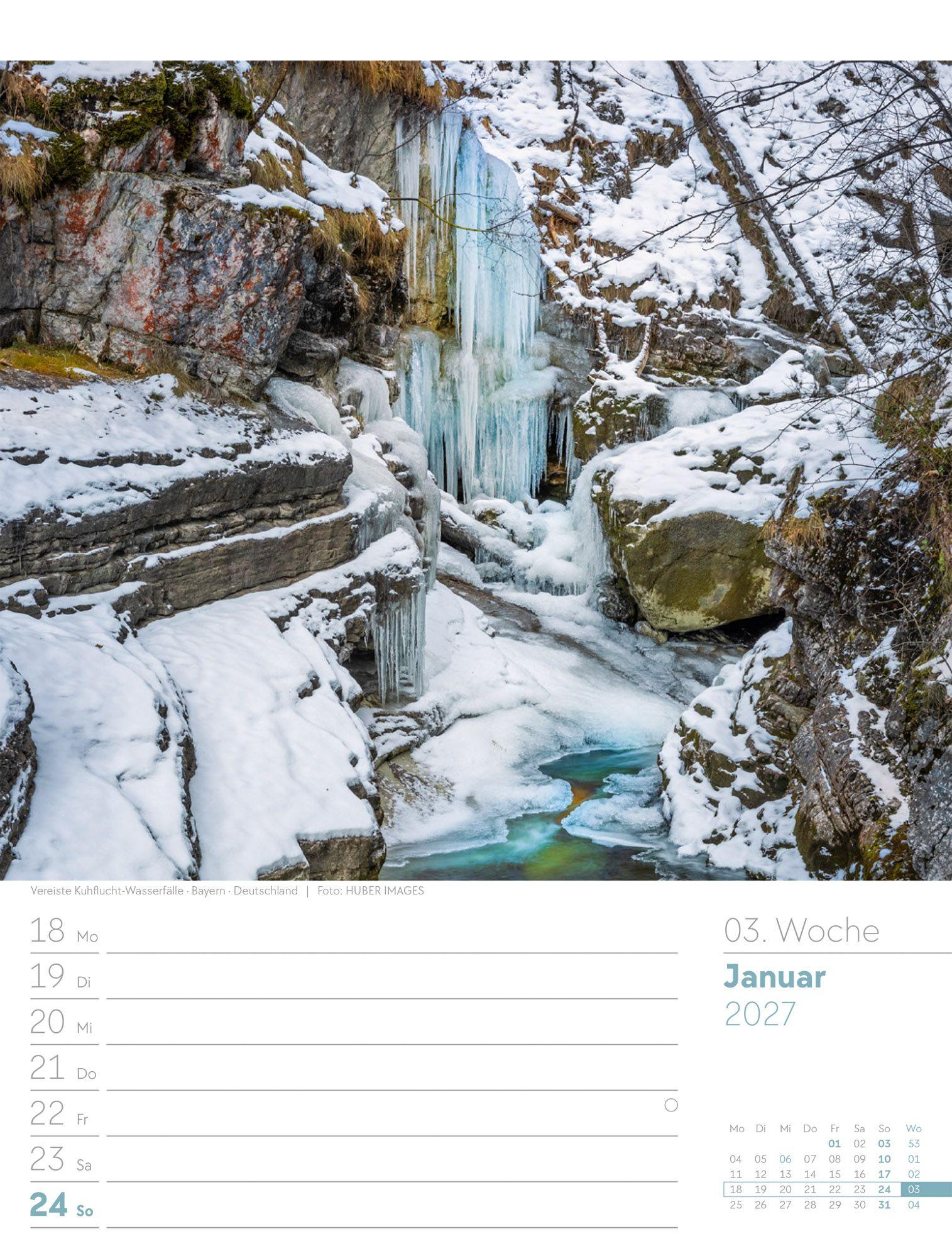 Beispielinhalt (Bild) Unser Wald Wochenplaner Kalender 2027