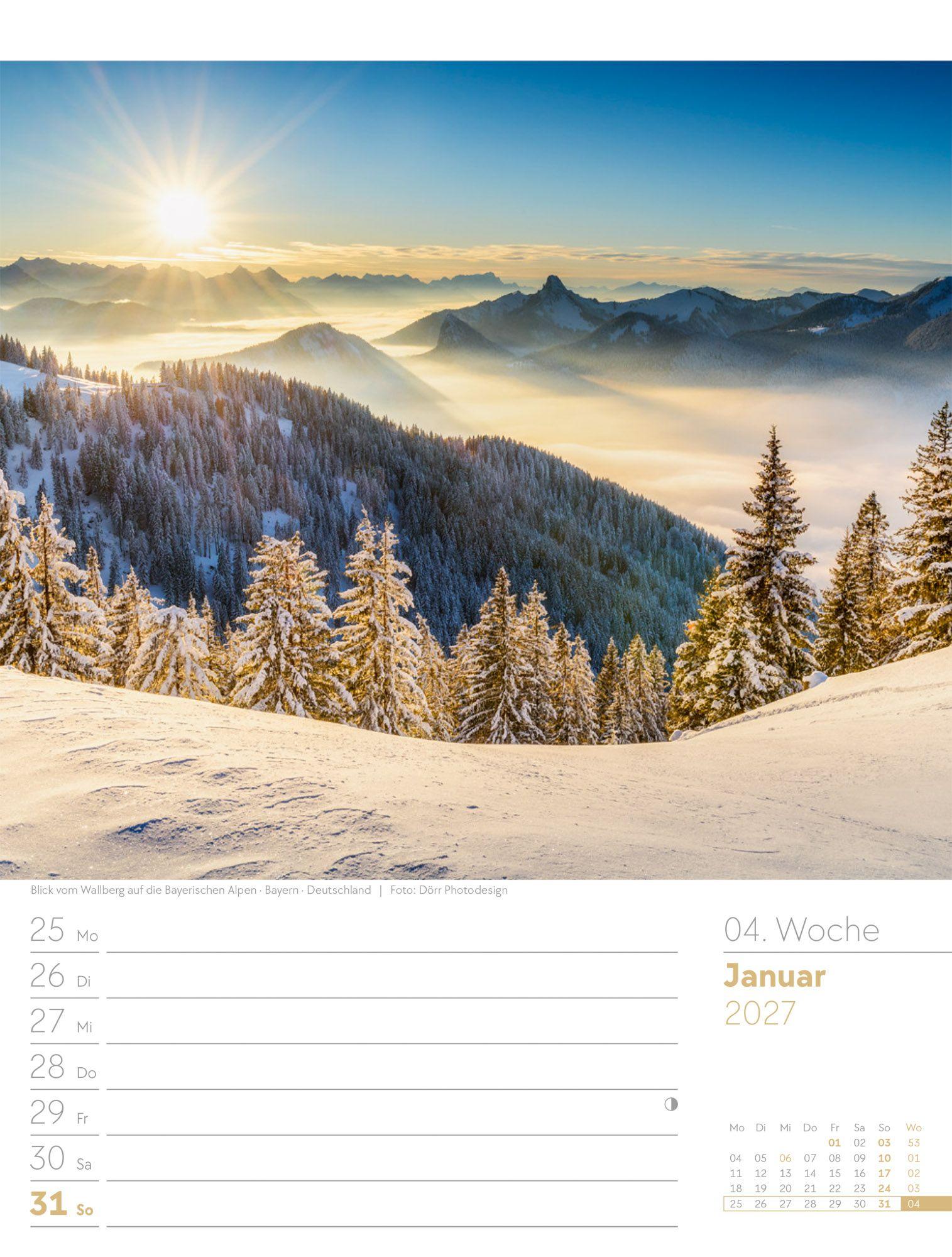 Beispielinhalt (Bild) Unser Wald Wochenplaner Kalender 2027
