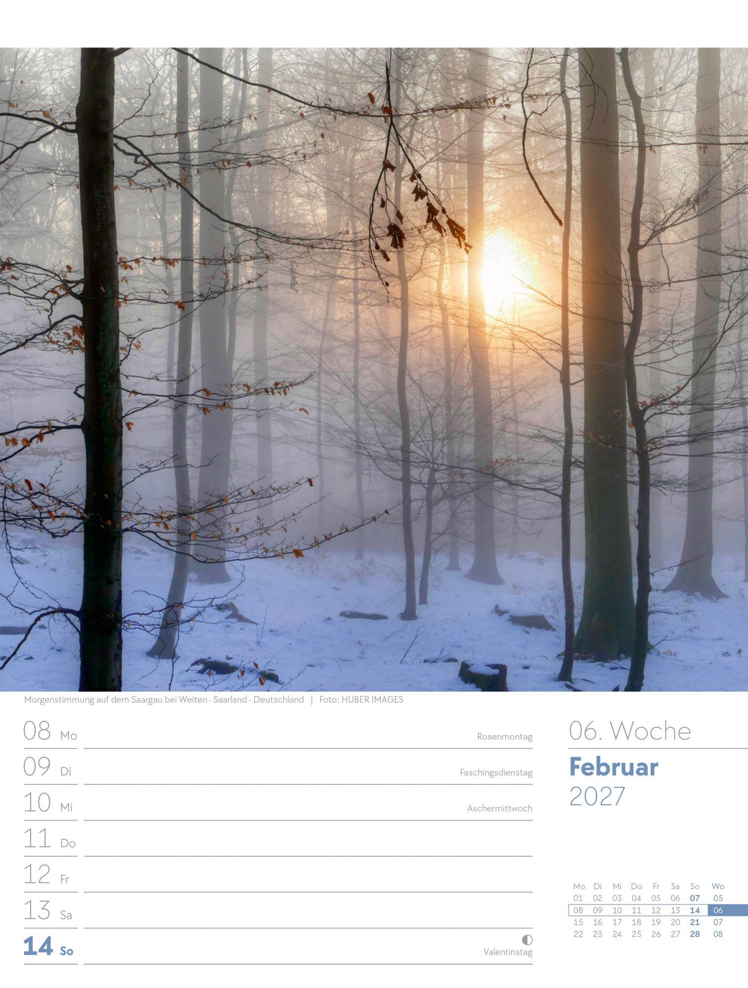 Beispielinhalt (Bild) Unser Wald Wochenplaner Kalender 2027