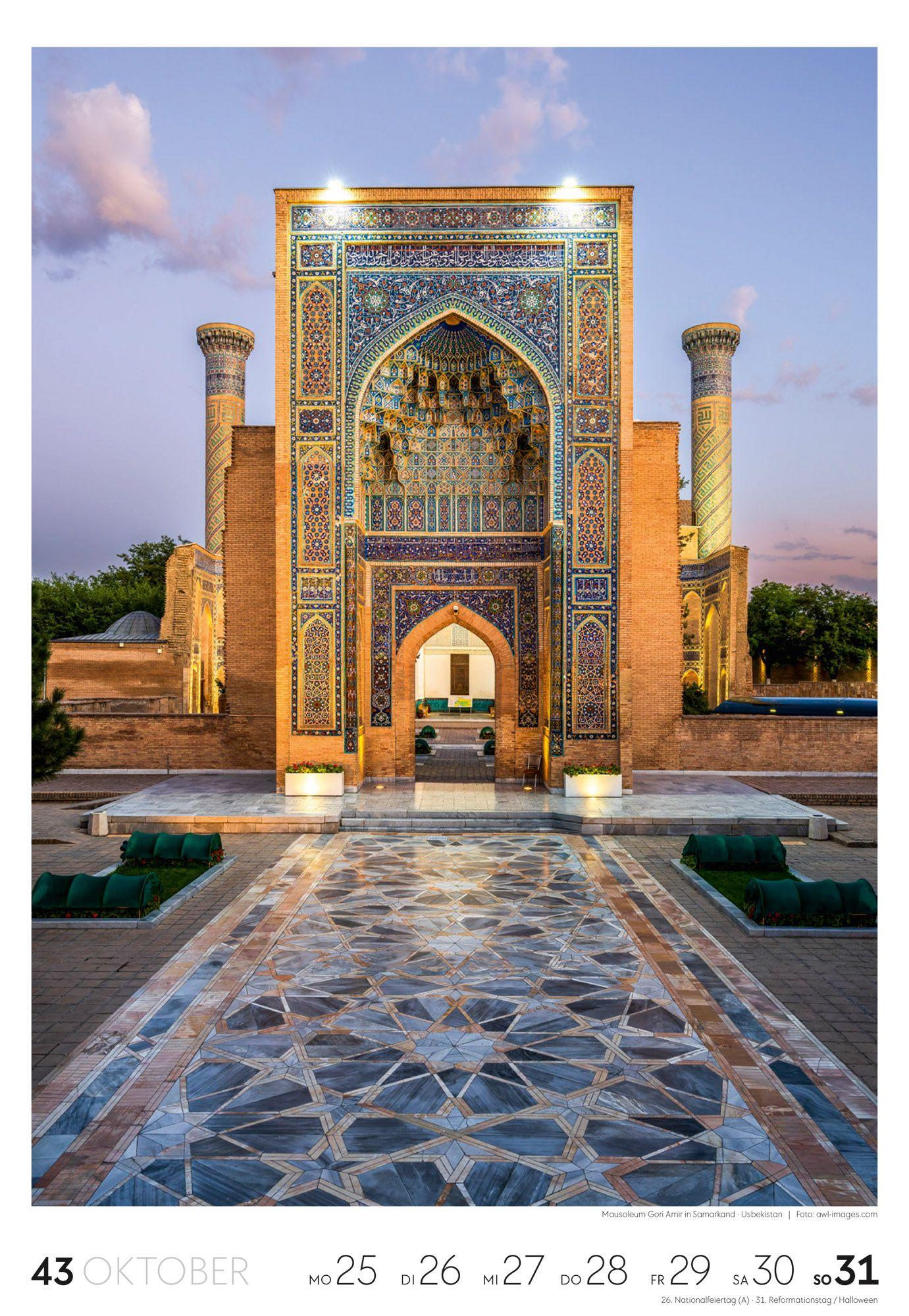 Beispielinhalt (Bild) Reisen Wochenkalender 2027