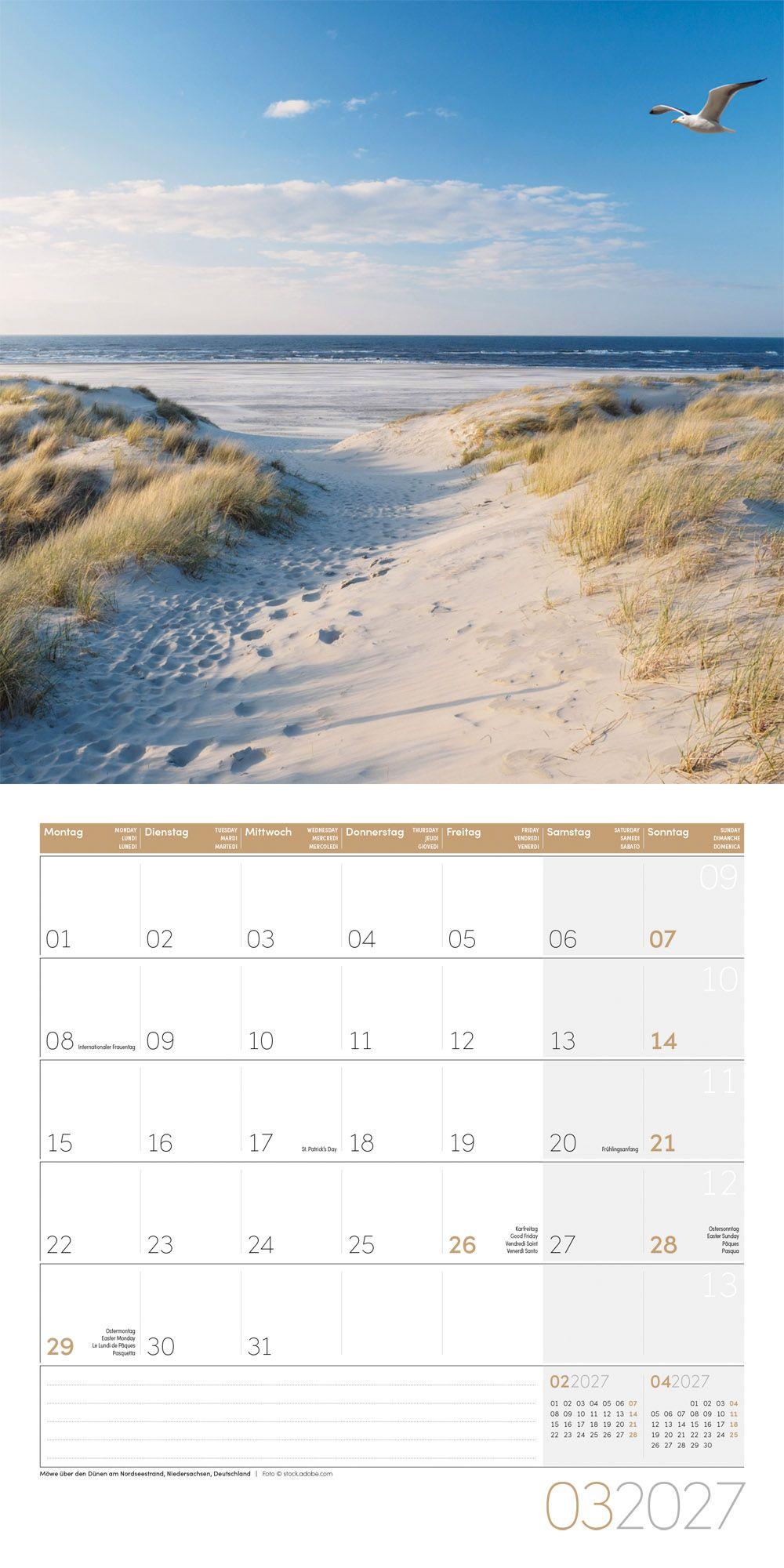Beispielinhalt (Bild) Am Meer Kalender 2027 - 30x30 - Art12