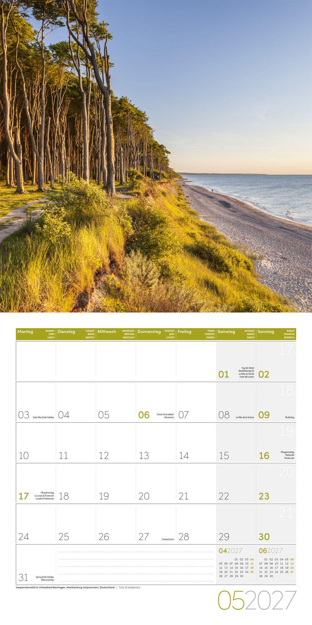 Beispielinhalt (Bild) Am Meer Kalender 2027 - 30x30 - Art12