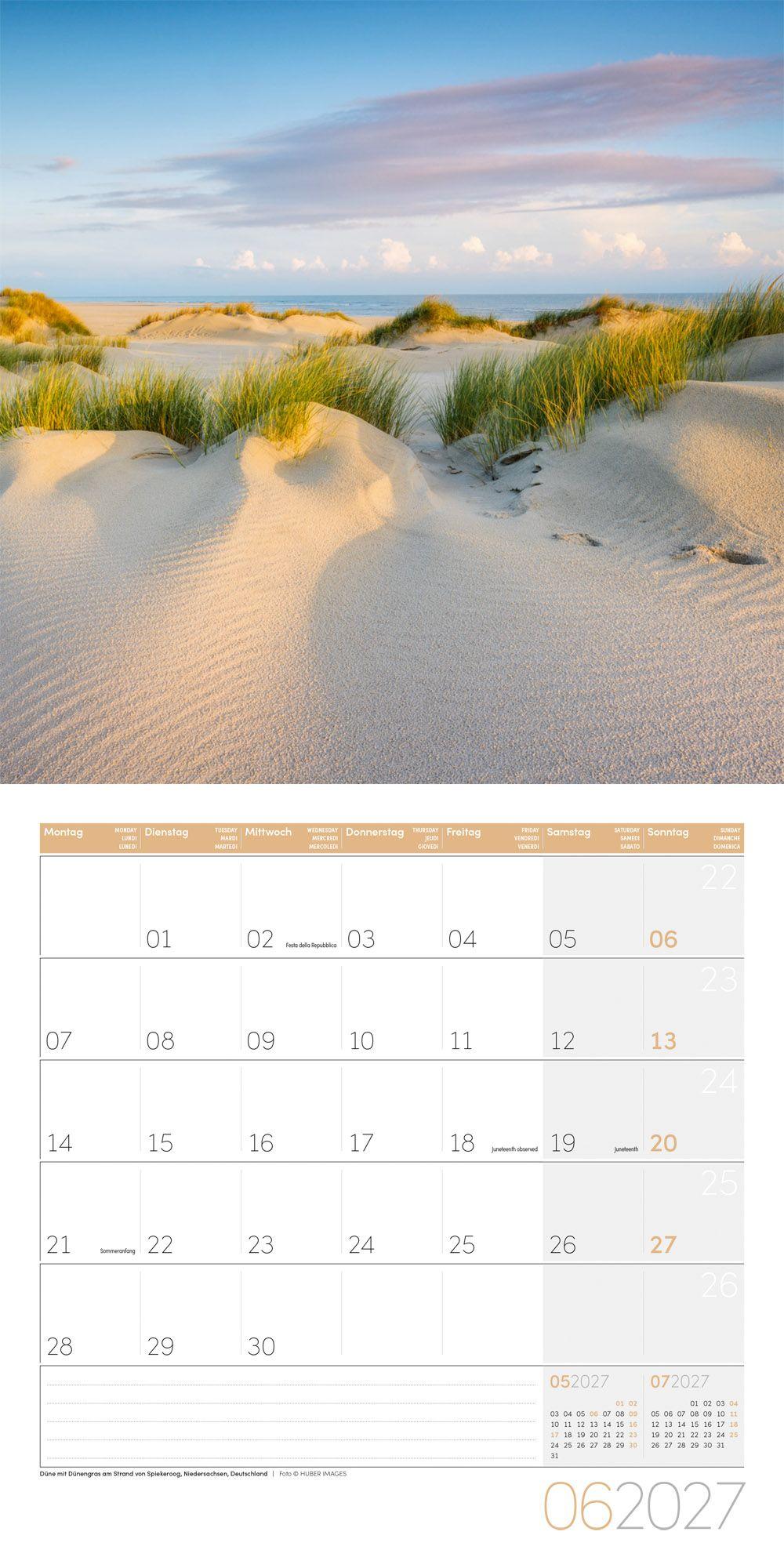 Beispielinhalt (Bild) Am Meer Kalender 2027 - 30x30 - Art12