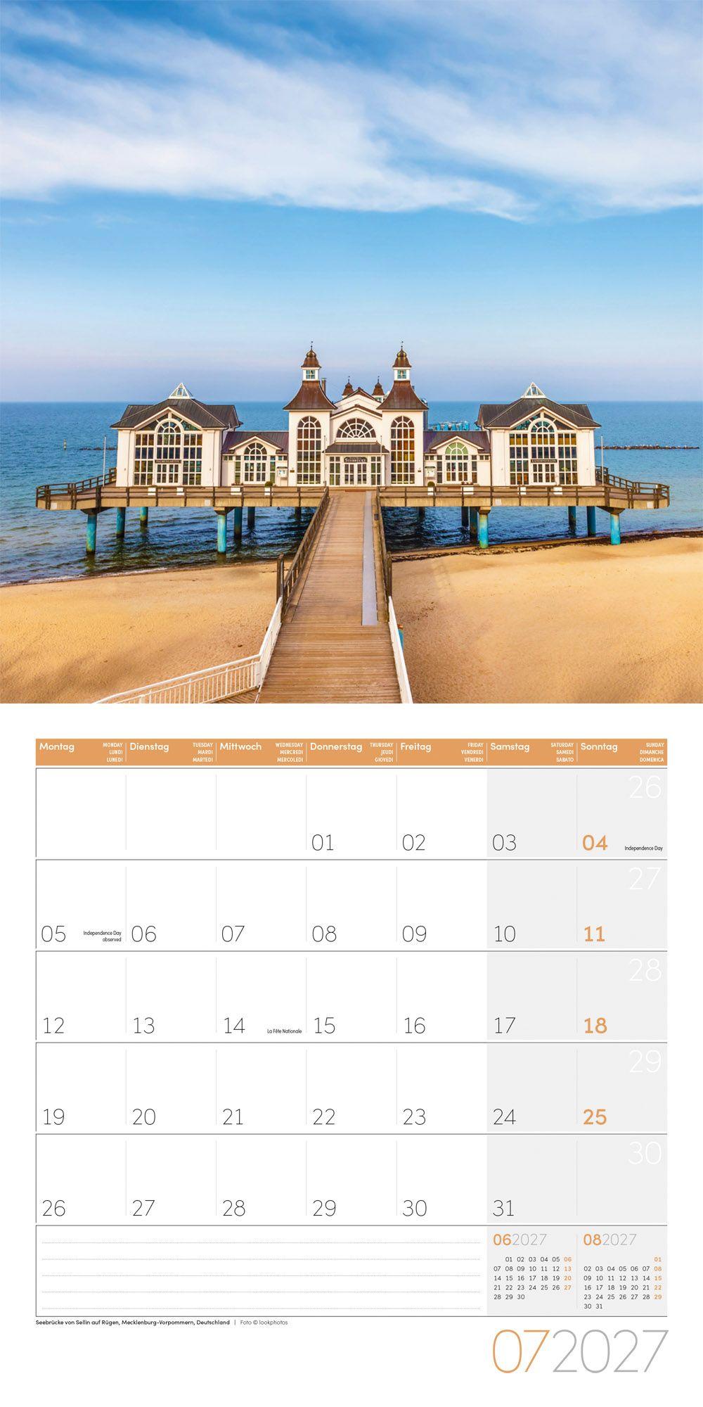 Beispielinhalt (Bild) Am Meer Kalender 2027 - 30x30 - Art12