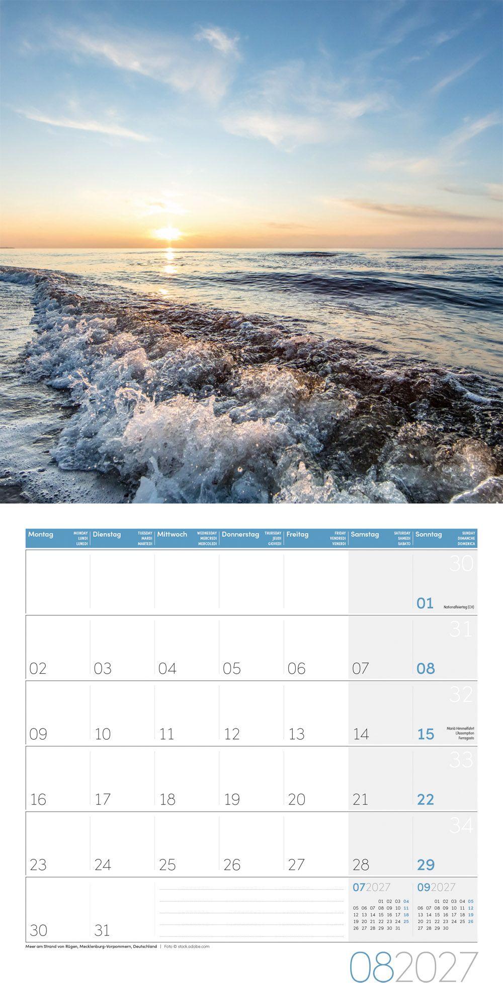 Beispielinhalt (Bild) Am Meer Kalender 2027 - 30x30 - Art12