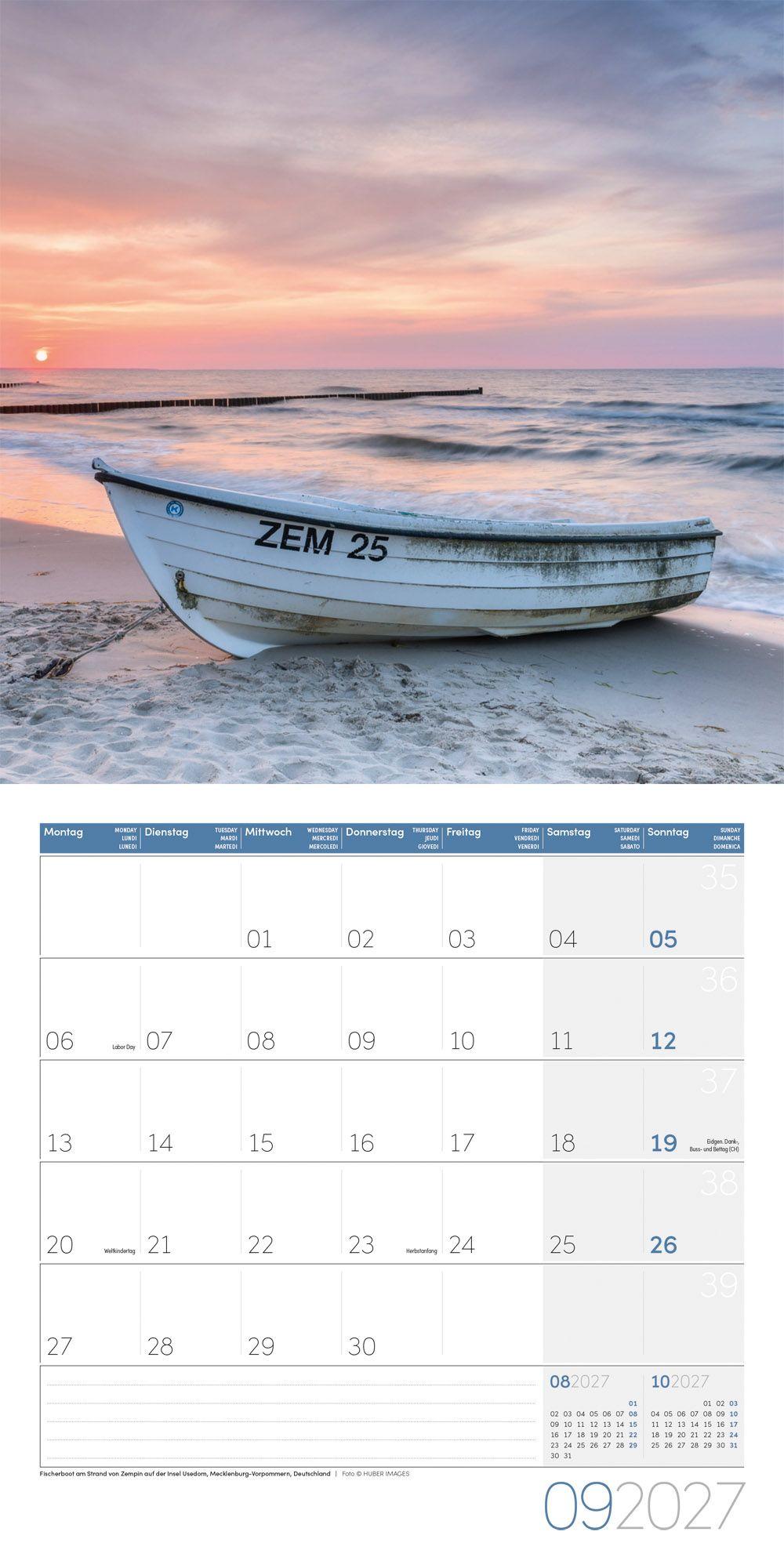 Beispielinhalt (Bild) Am Meer Kalender 2027 - 30x30 - Art12
