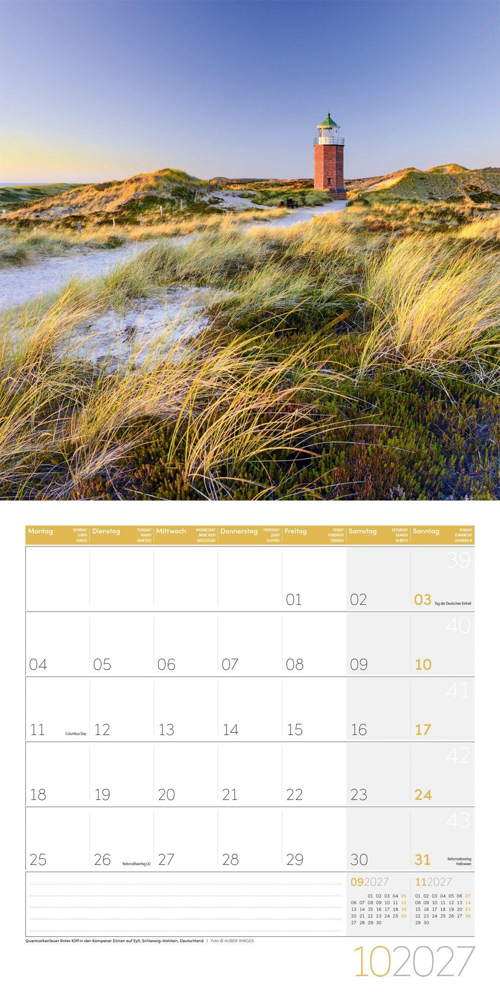 Beispielinhalt (Bild) Am Meer Kalender 2027 - 30x30 - Art12