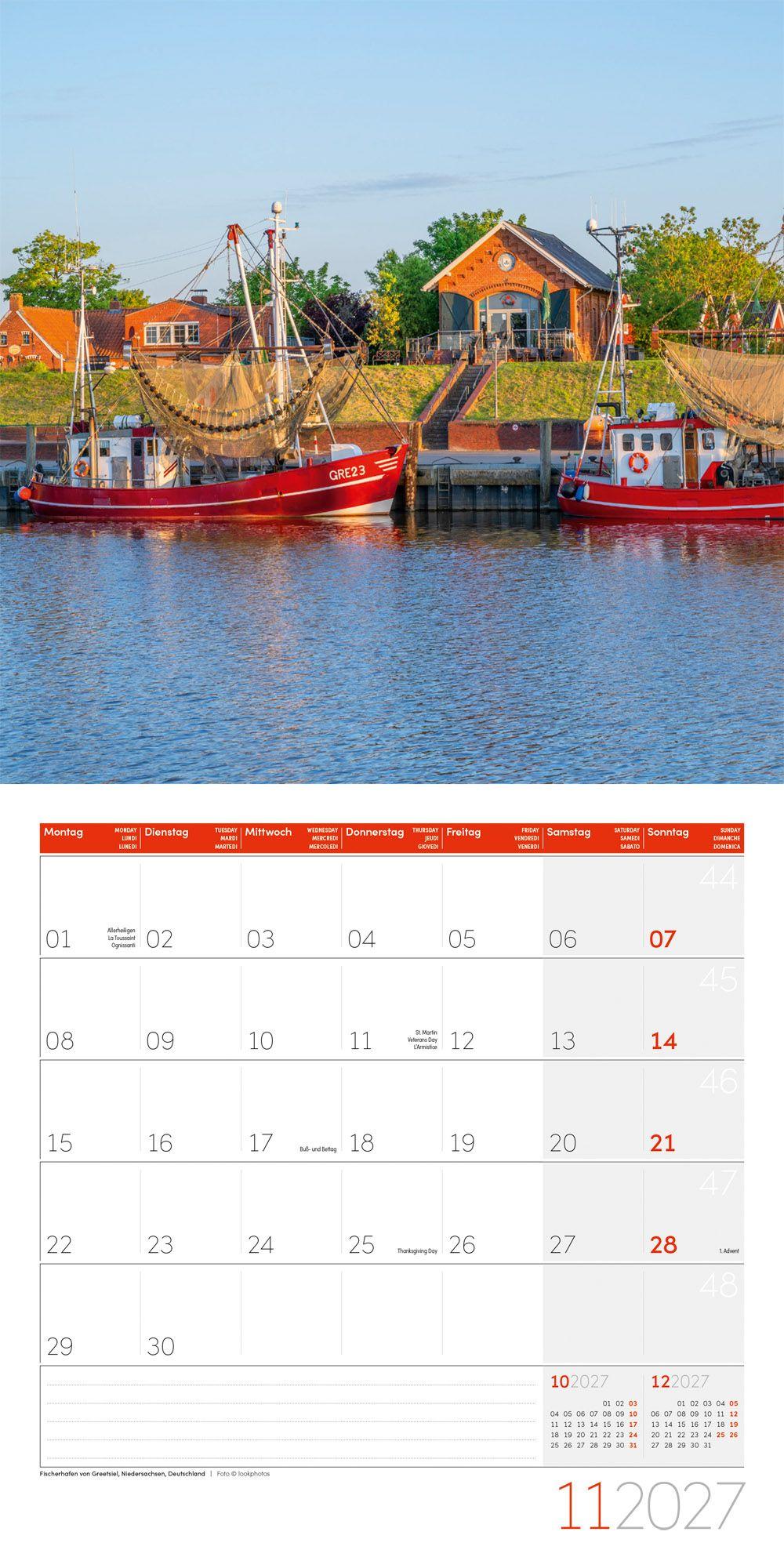 Beispielinhalt (Bild) Am Meer Kalender 2027 - 30x30 - Art12