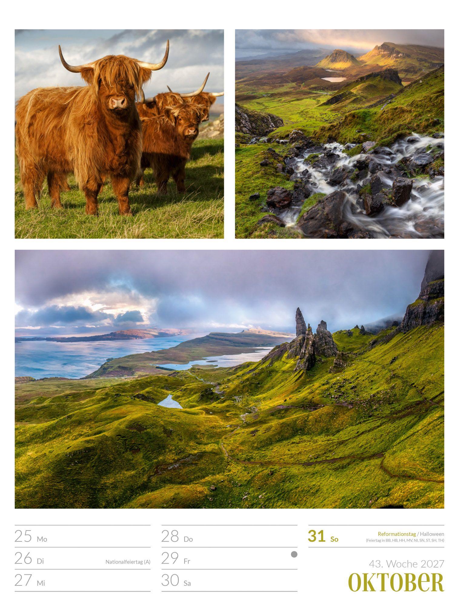 Beispielinhalt (Bild) Farben der Natur Wochenplaner Kalender 2027