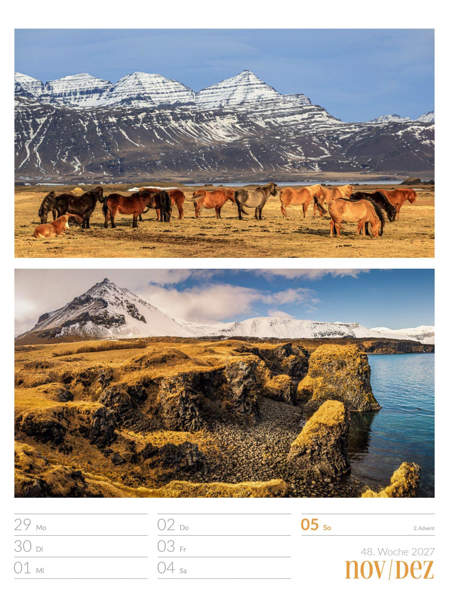 Beispielinhalt (Bild) Farben der Natur Wochenplaner Kalender 2027