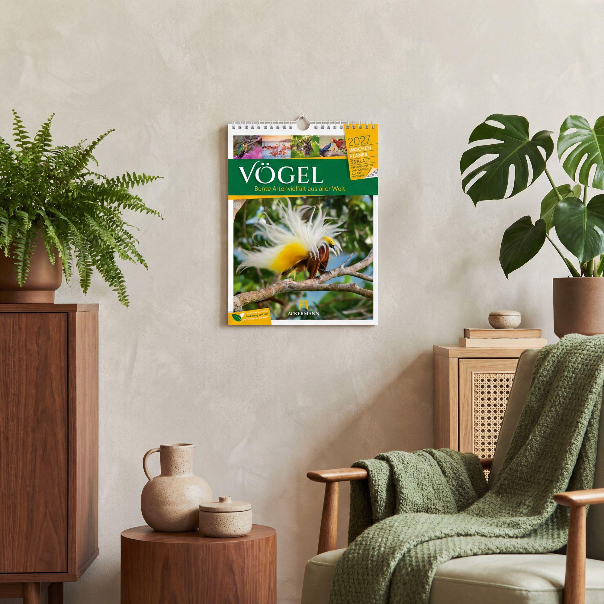 Beispielinhalt (Bild) Vögel Wochenplaner Kalender 2027