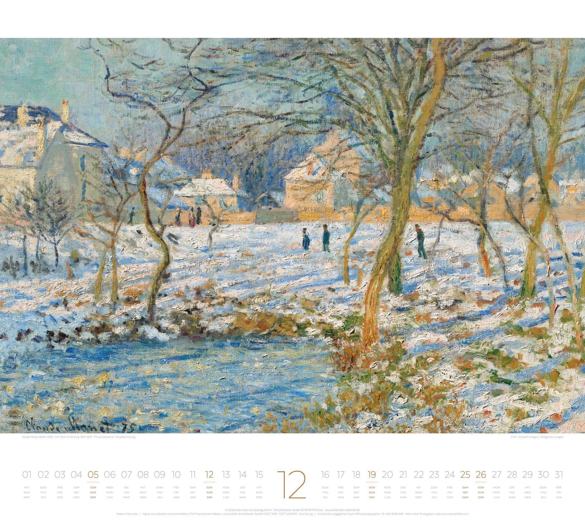 Beispielinhalt (Bild) Die Kunst der Stille Kalender 2027