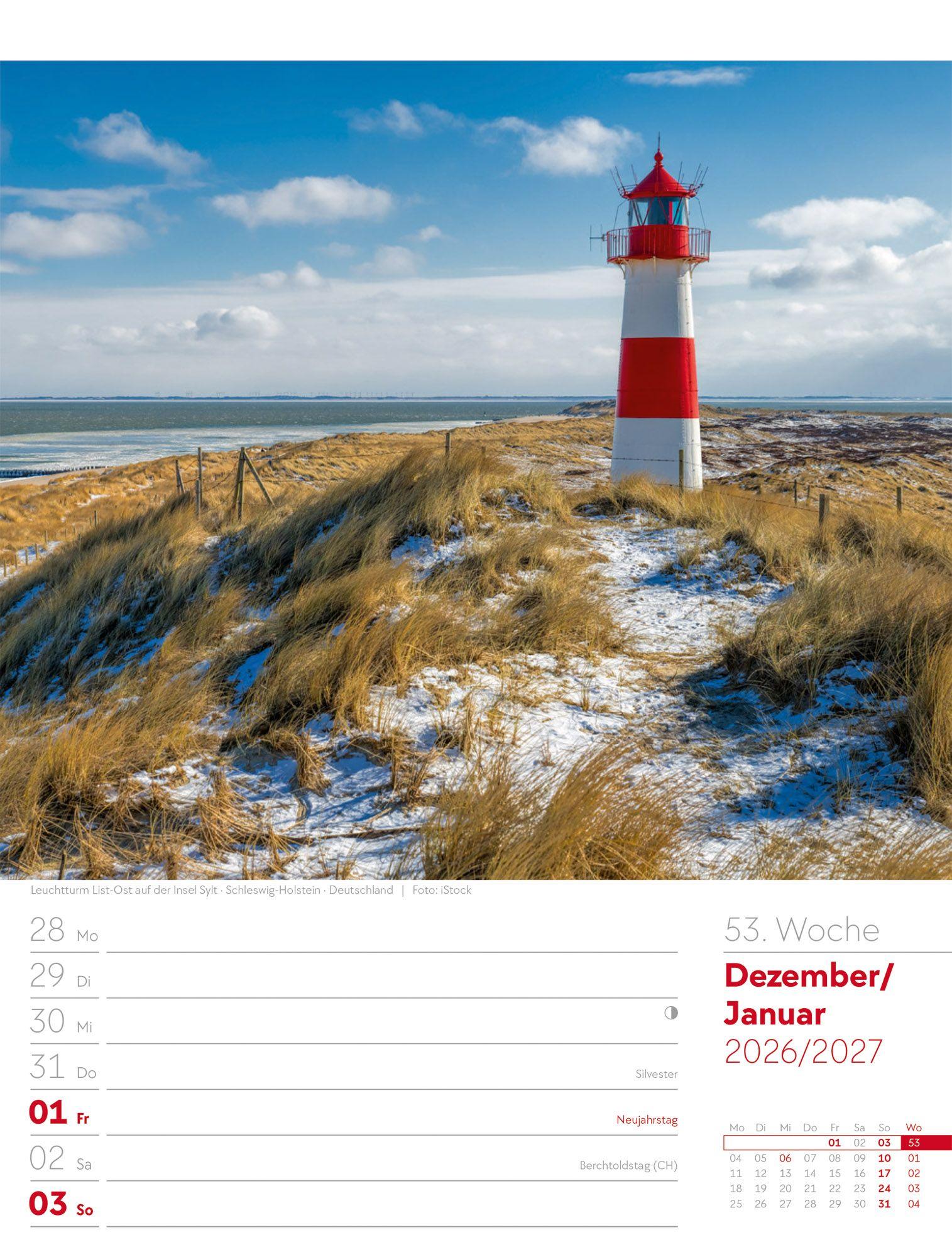 Beispielinhalt (Bild) Am Meer Wochenplaner Kalender 2027