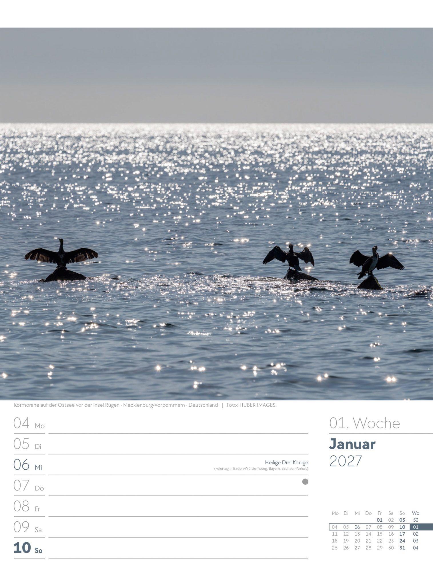 Beispielinhalt (Bild) Am Meer Wochenplaner Kalender 2027