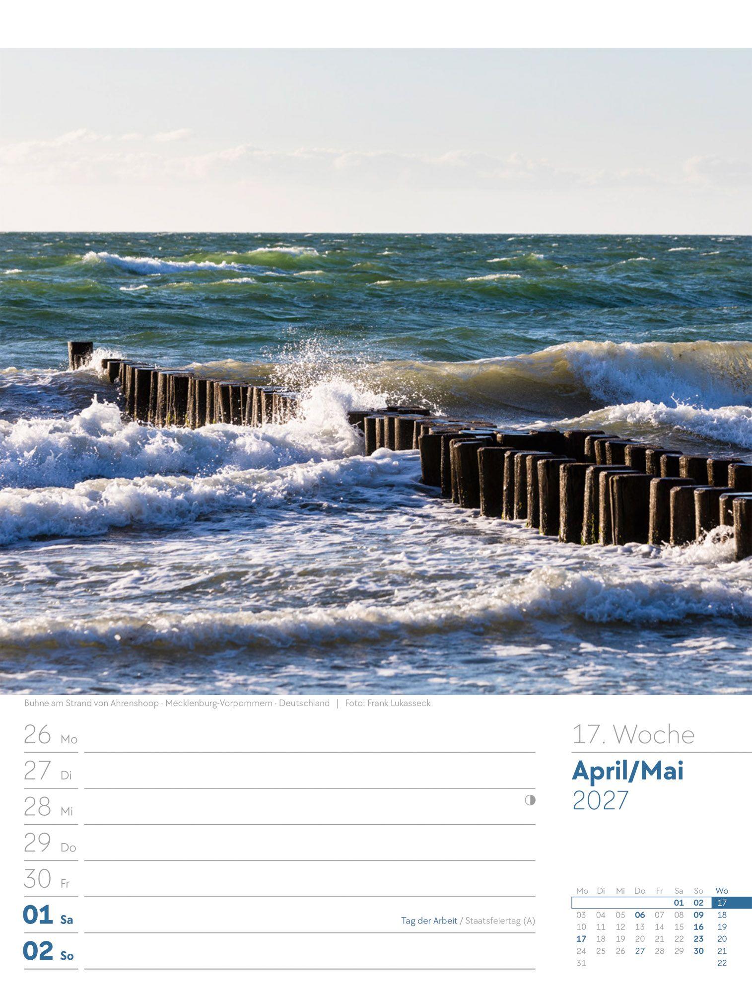 Beispielinhalt (Bild) Am Meer Wochenplaner Kalender 2027