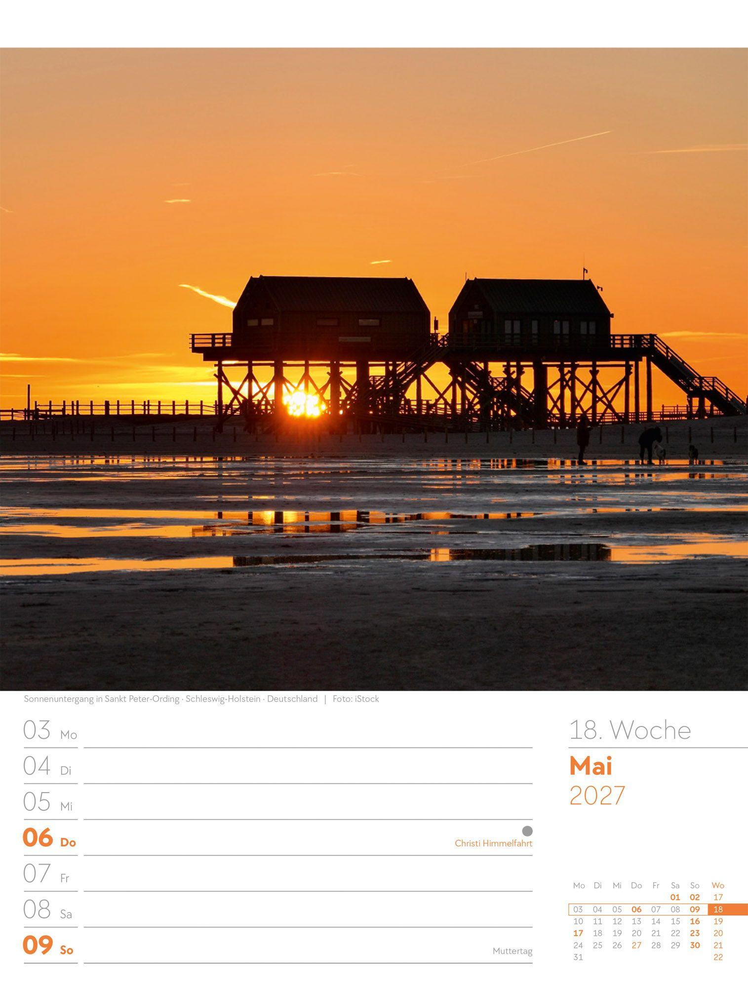 Beispielinhalt (Bild) Am Meer Wochenplaner Kalender 2027