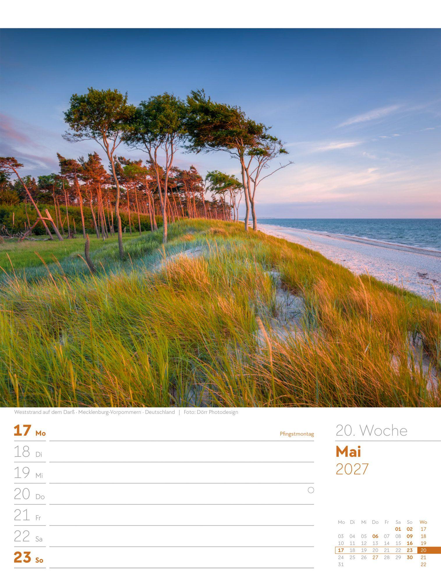 Beispielinhalt (Bild) Am Meer Wochenplaner Kalender 2027