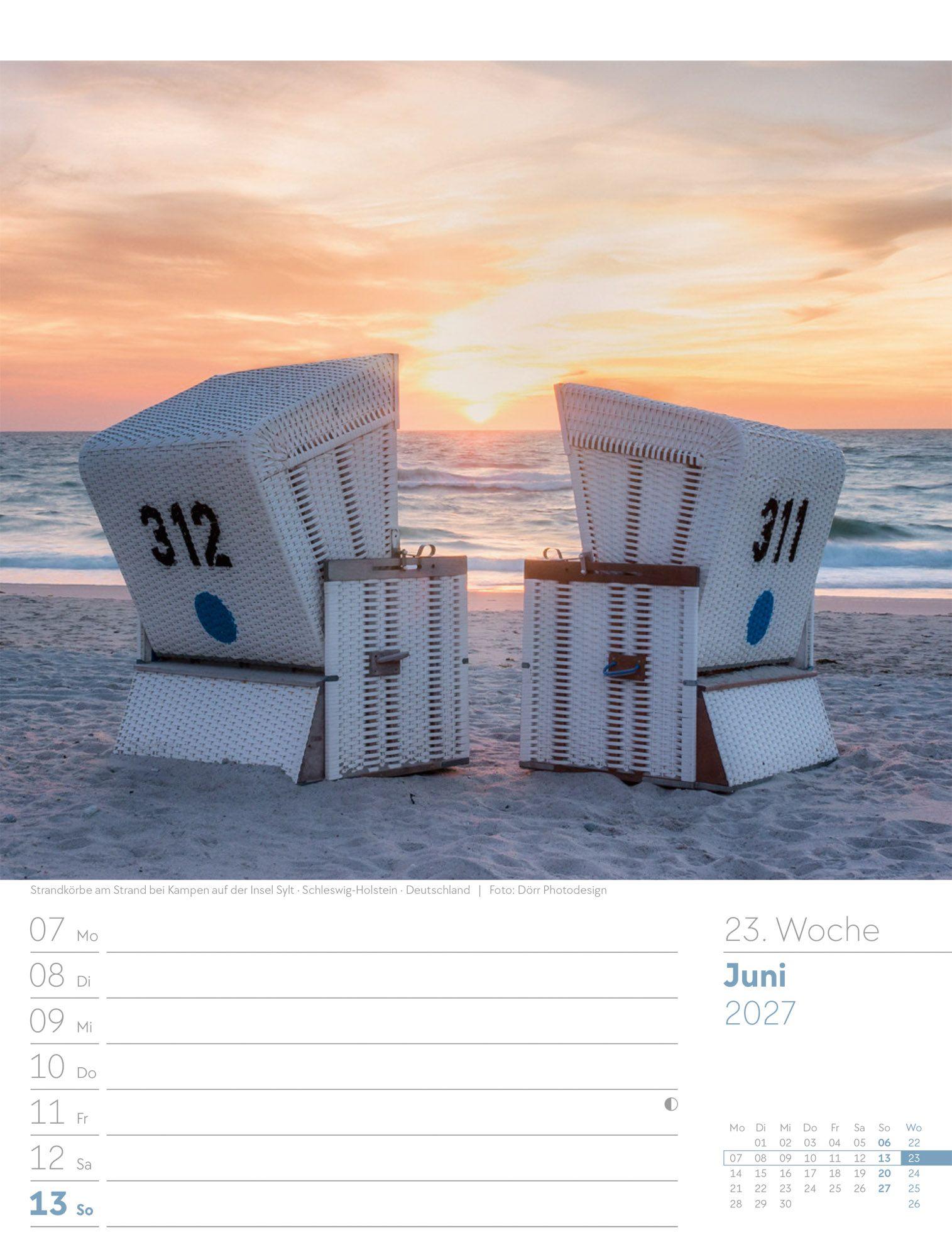 Beispielinhalt (Bild) Am Meer Wochenplaner Kalender 2027