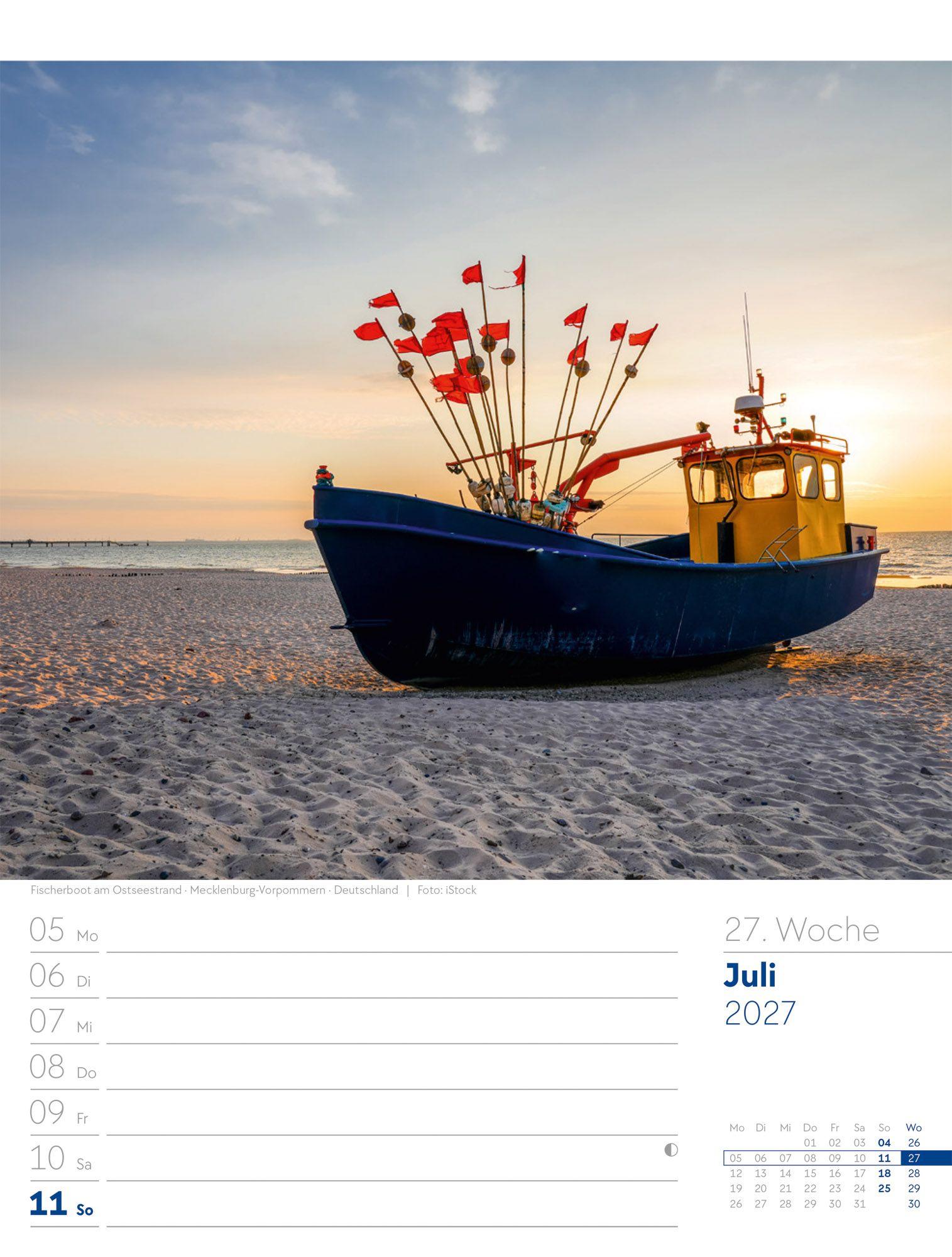 Beispielinhalt (Bild) Am Meer Wochenplaner Kalender 2027
