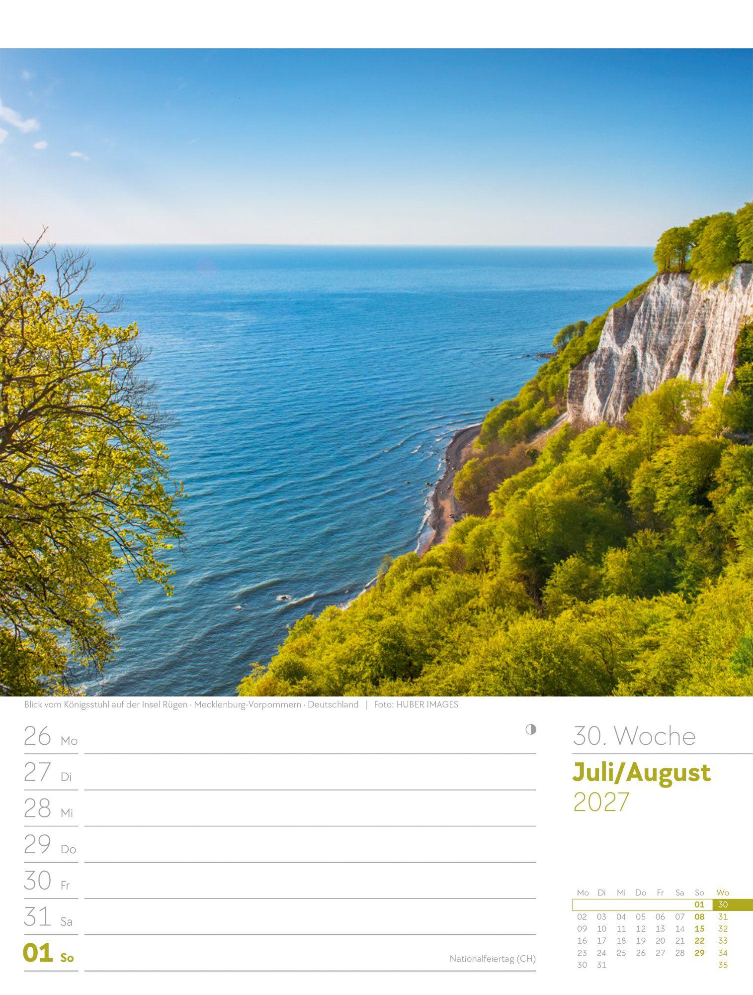 Beispielinhalt (Bild) Am Meer Wochenplaner Kalender 2027