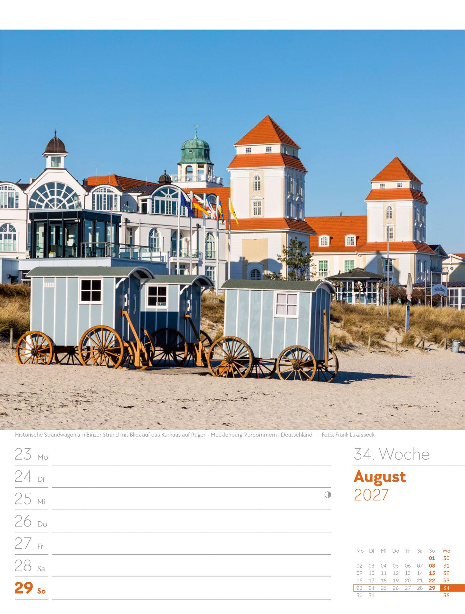 Beispielinhalt (Bild) Am Meer Wochenplaner Kalender 2027