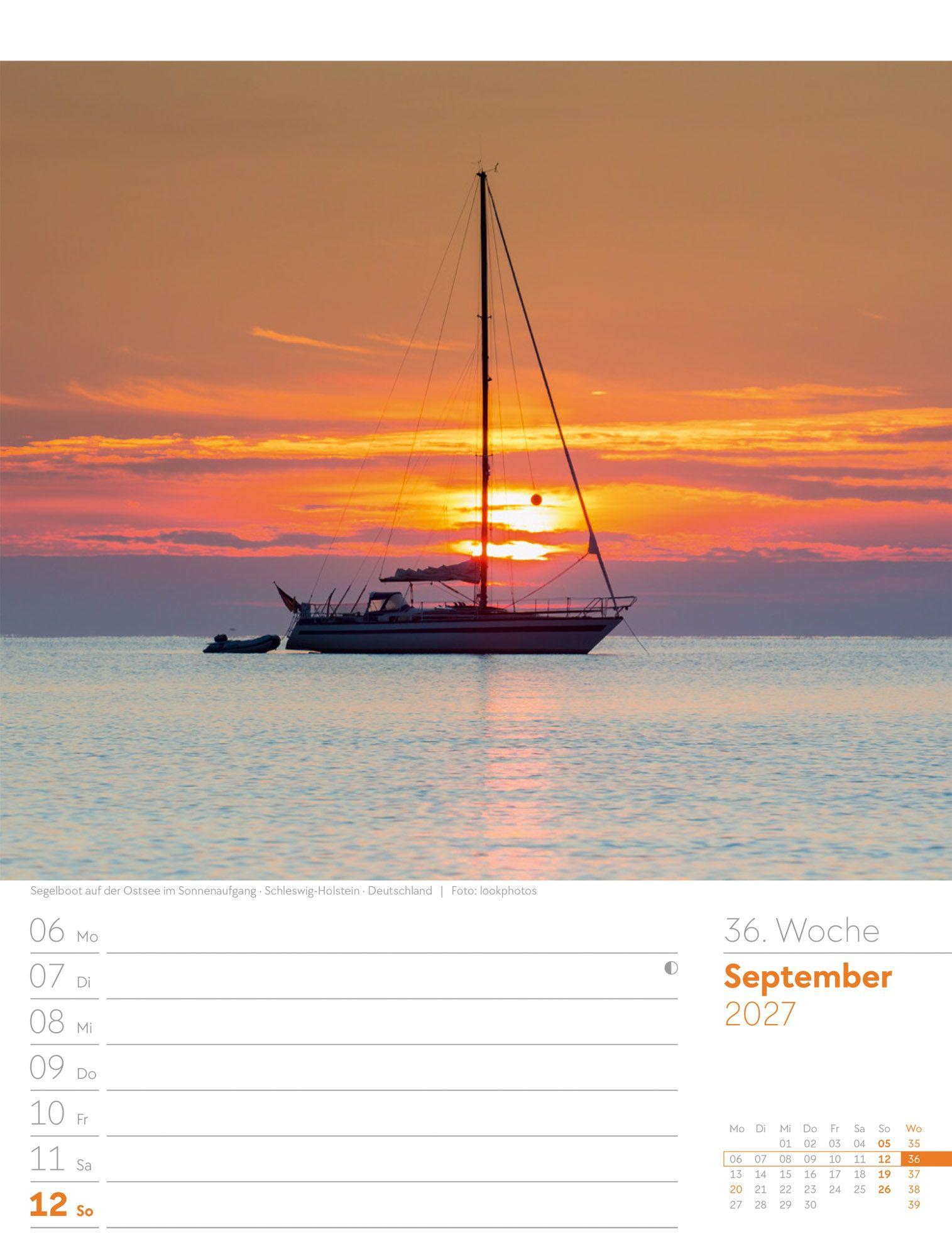 Beispielinhalt (Bild) Am Meer Wochenplaner Kalender 2027