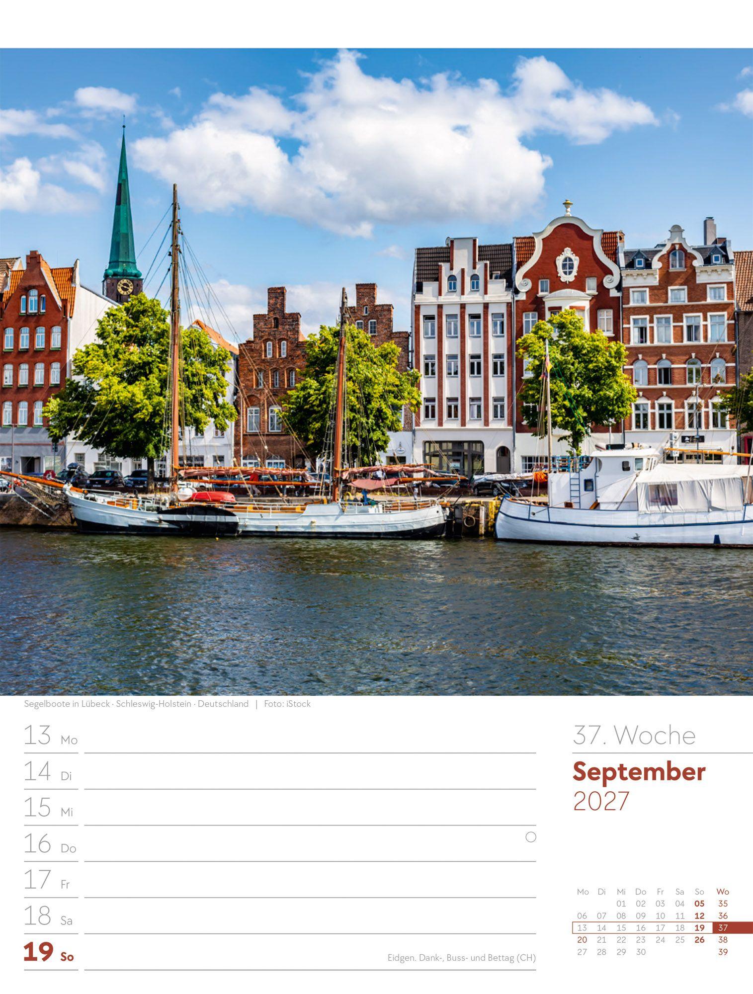 Beispielinhalt (Bild) Am Meer Wochenplaner Kalender 2027