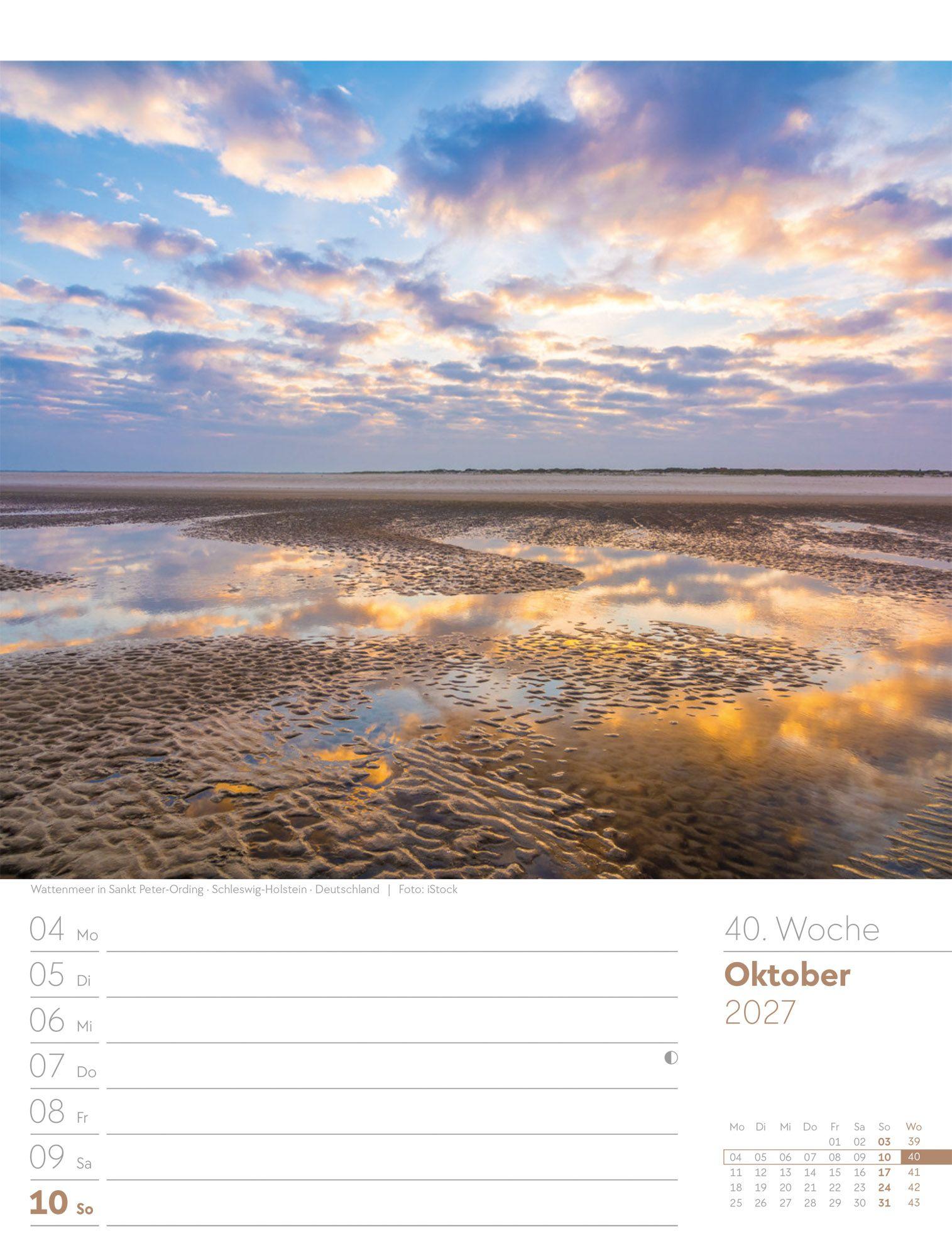 Beispielinhalt (Bild) Am Meer Wochenplaner Kalender 2027