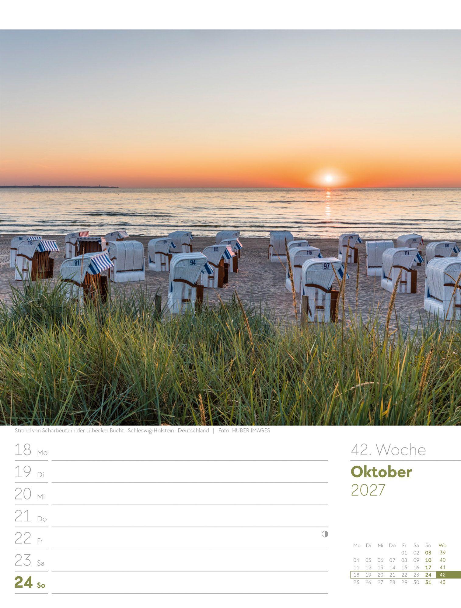Beispielinhalt (Bild) Am Meer Wochenplaner Kalender 2027