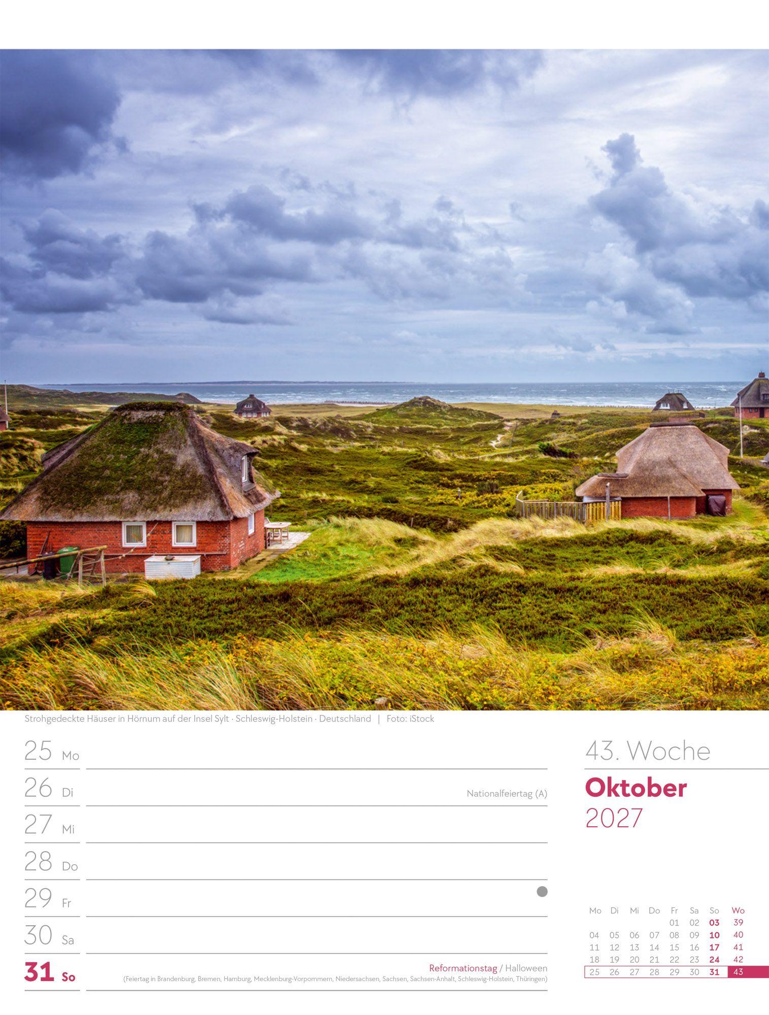 Beispielinhalt (Bild) Am Meer Wochenplaner Kalender 2027