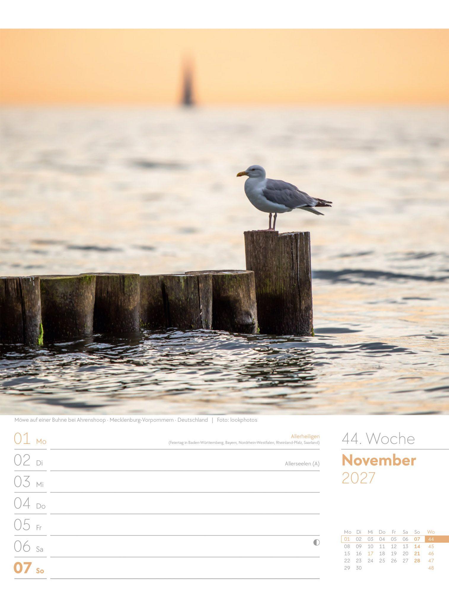 Beispielinhalt (Bild) Am Meer Wochenplaner Kalender 2027