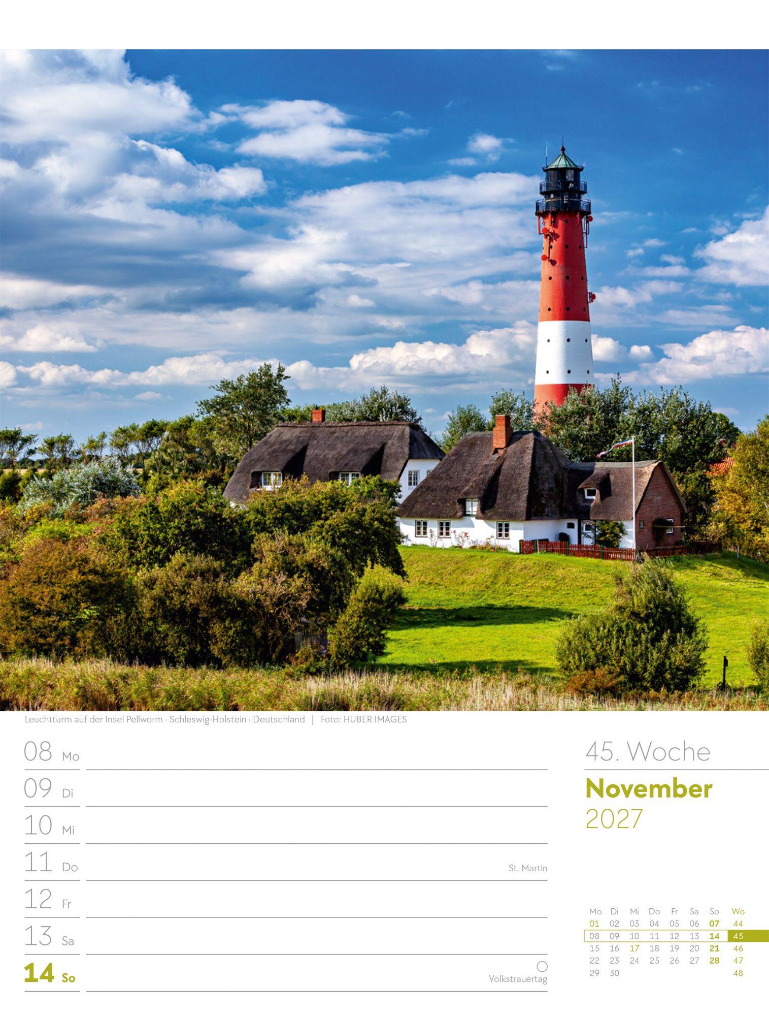 Beispielinhalt (Bild) Am Meer Wochenplaner Kalender 2027